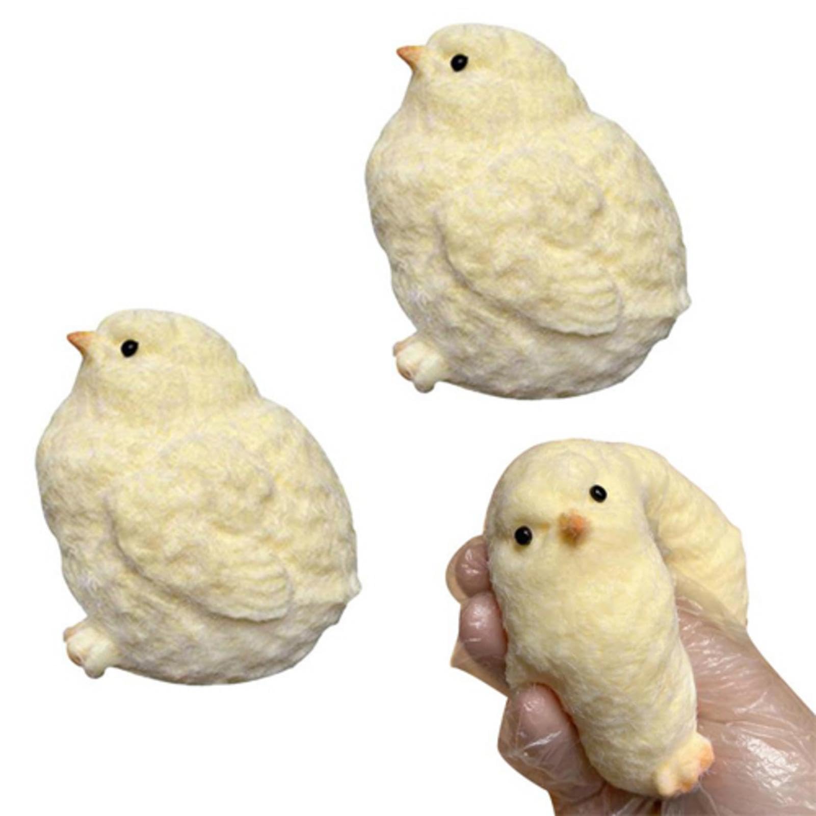 2 Pack Ultra Soft Chicken Squishy Toys - Cute Silicone Stress Relief Fidget Toys for Kids & Adults, Easter Gifts, Party Favors & Sensory Play (Perfect for Anxiety Relief, Classroom Rewards & Easter Basket Stuffers)