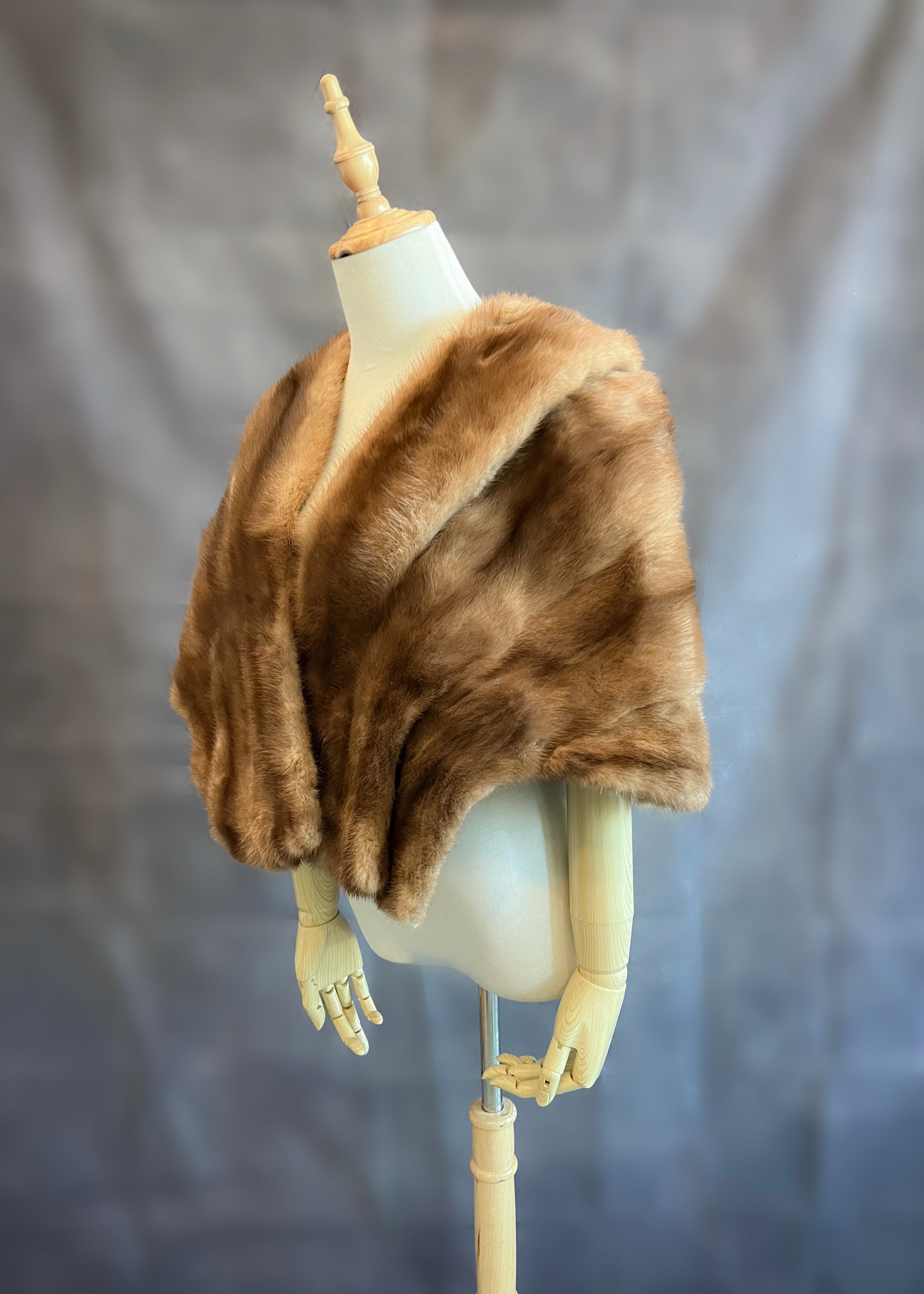 Luxury Real Mink Fur Stole Shawl - Soft & Warm Winter Wrap (Mink10) | Perfect for Evening Gowns, Weddings & Formal Events