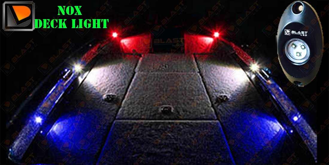 BLAST LED Green Marine Deck Lighting System - 8pc Waterproof Boat LED Lights for Deck, Dock & Outdoor Use