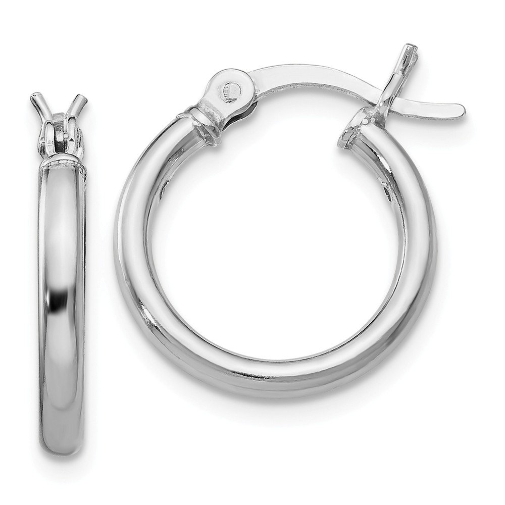 925 Sterling Silver Hinged Hoop Earrings - 15mm x 38mm - Elegant Everyday Jewelry for Women - Perfect for Work, Date Night & Special Occasions