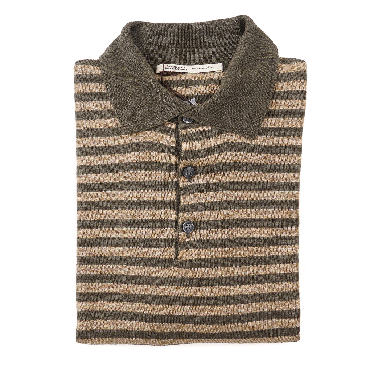 Premium Maurizio Baldassari Men's Linen Polo Shirt - Breathable Summer Casual Wear for Golf, Beach & Outdoor Activities