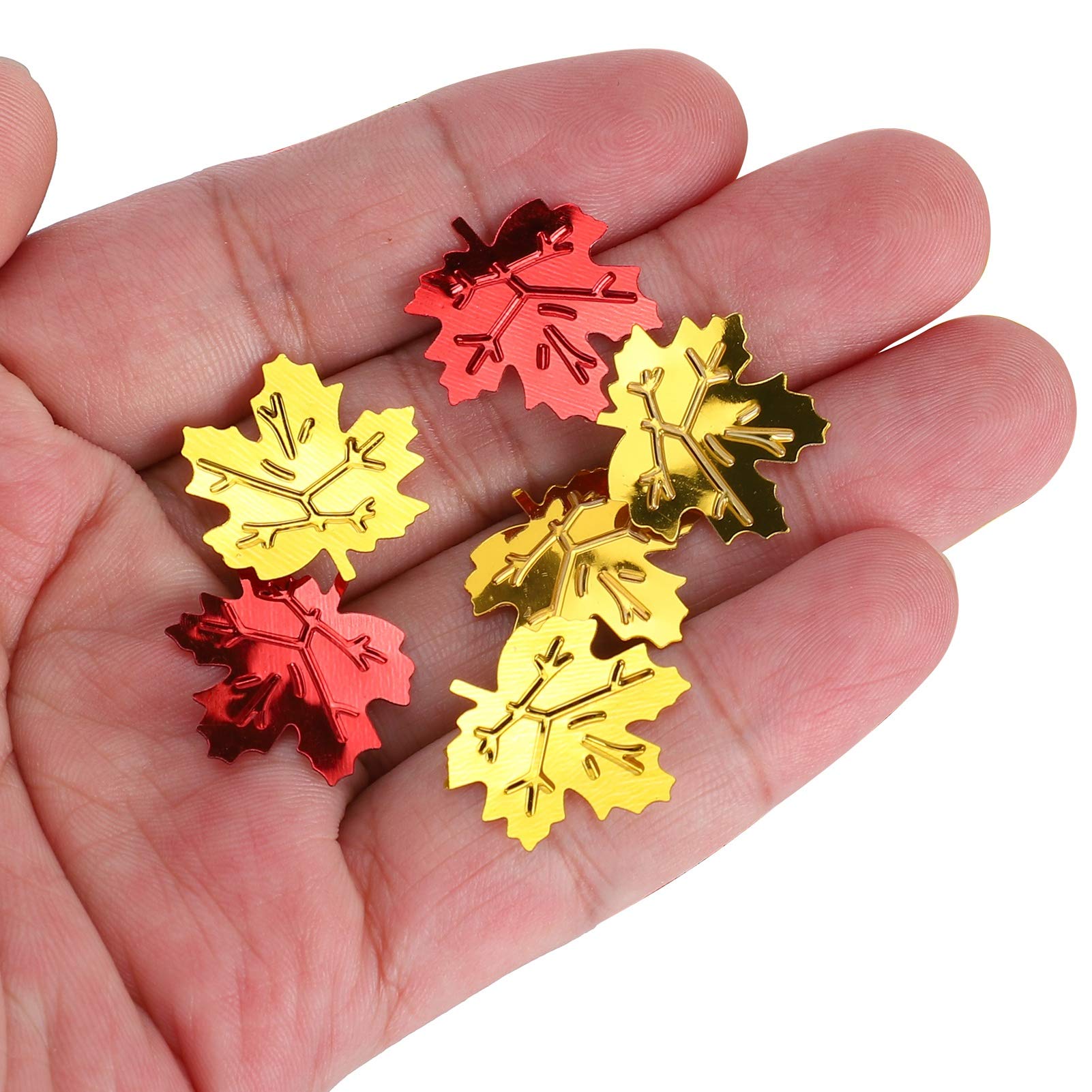 100g 0.8in Maple Leaf Confetti - Autumn Party Glitter Sequin Table Decorations for Thanksgiving, Wedding, Baby Shower - Perfect for Fall Celebrations, Table Scatters, and Seasonal Home Decor