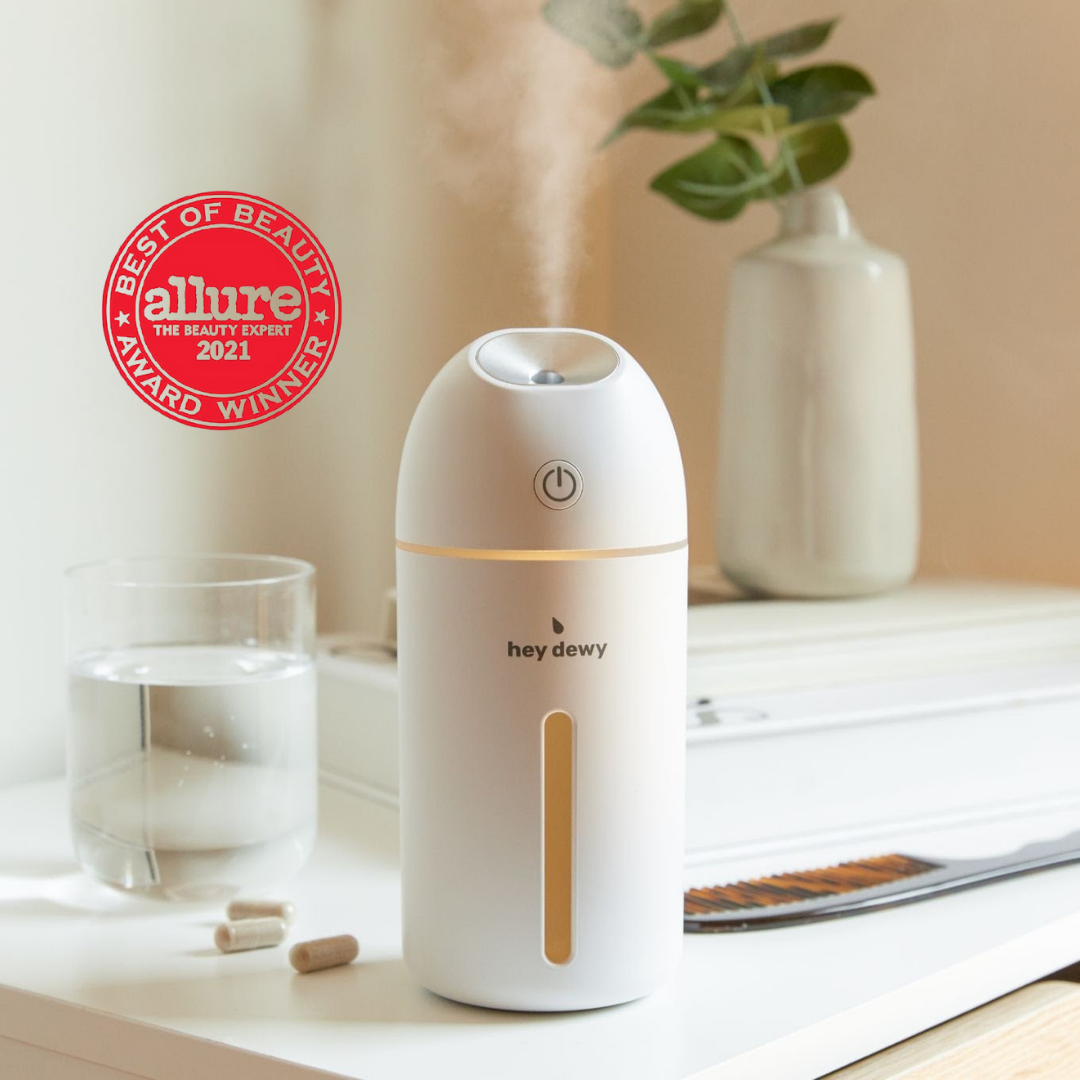 Hey Dewy Wireless Facial Humidifier - Portable USB Rechargeable Moisturizing Device for Dry Skin Care - Perfect for Home, Office & Travel Use