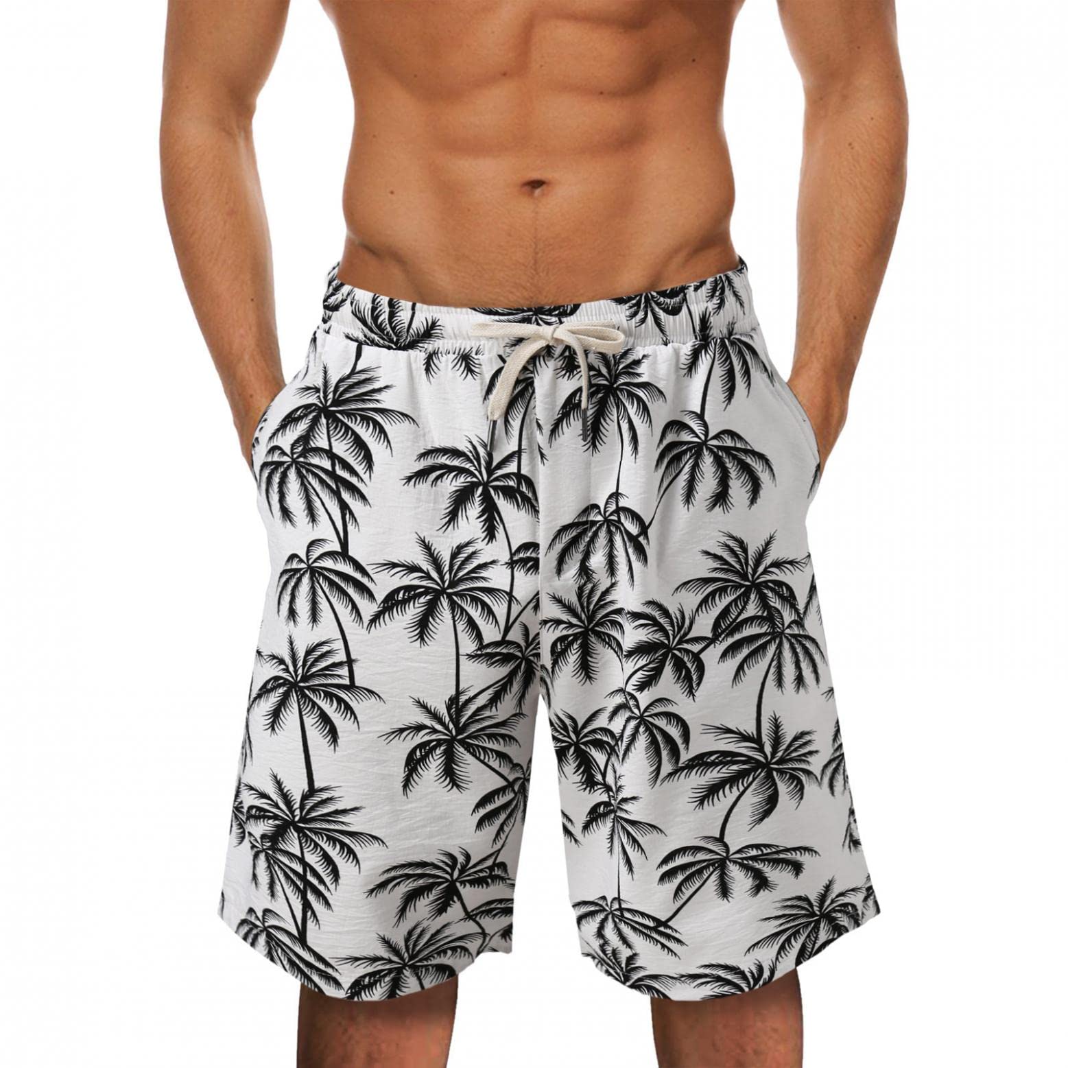 **Men's Swim Trunks with Pockets - Quick-Dry Beach Shorts for Swimming, Surfing & Summer Vacation | Comfortable Bathing Suit & Board Shorts**