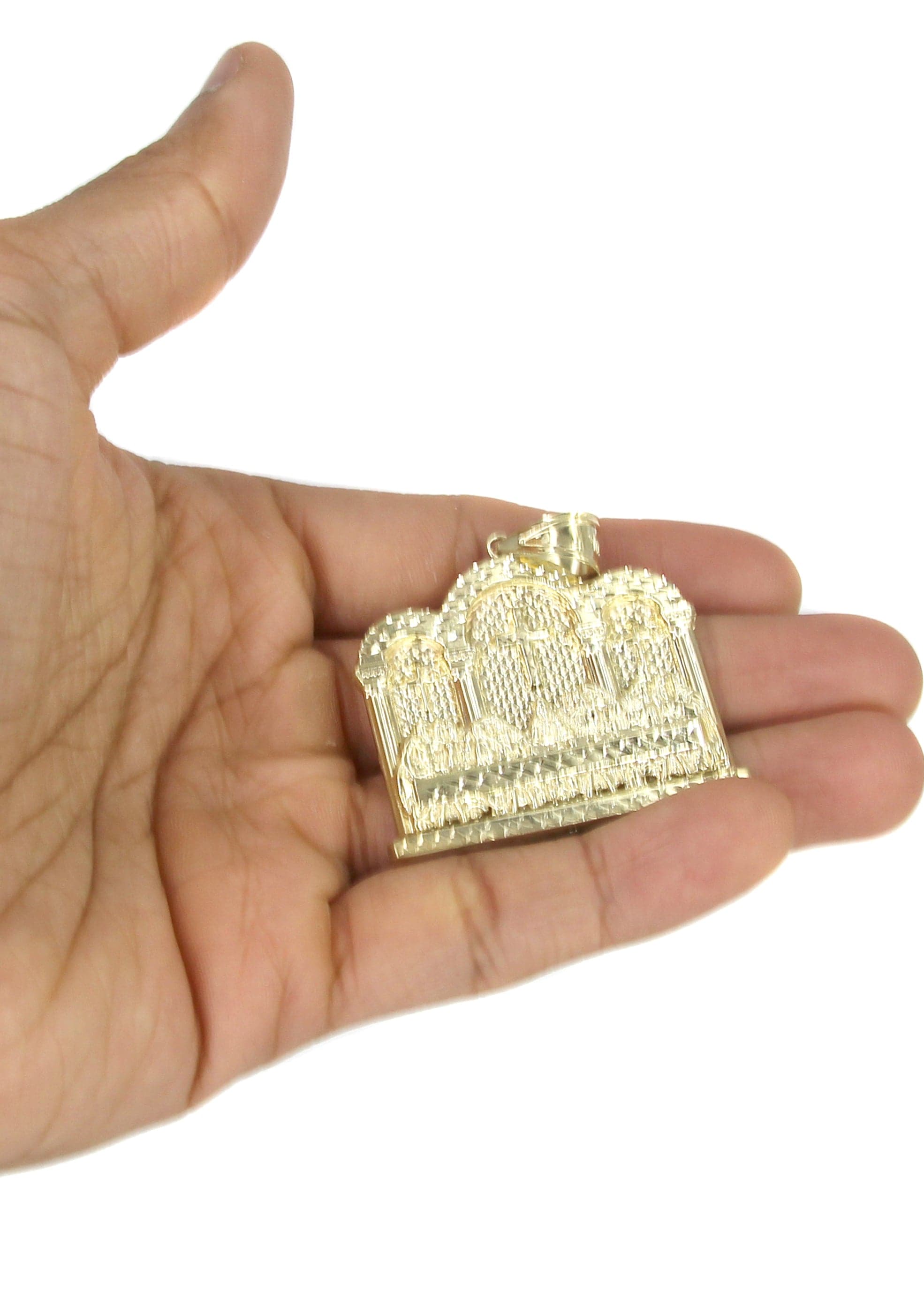 10K Yellow Gold Last Supper Pendant Necklace for Men & Women - 18.3 Grams Religious Jewelry Gift for Christmas, Baptism & Faith Celebration