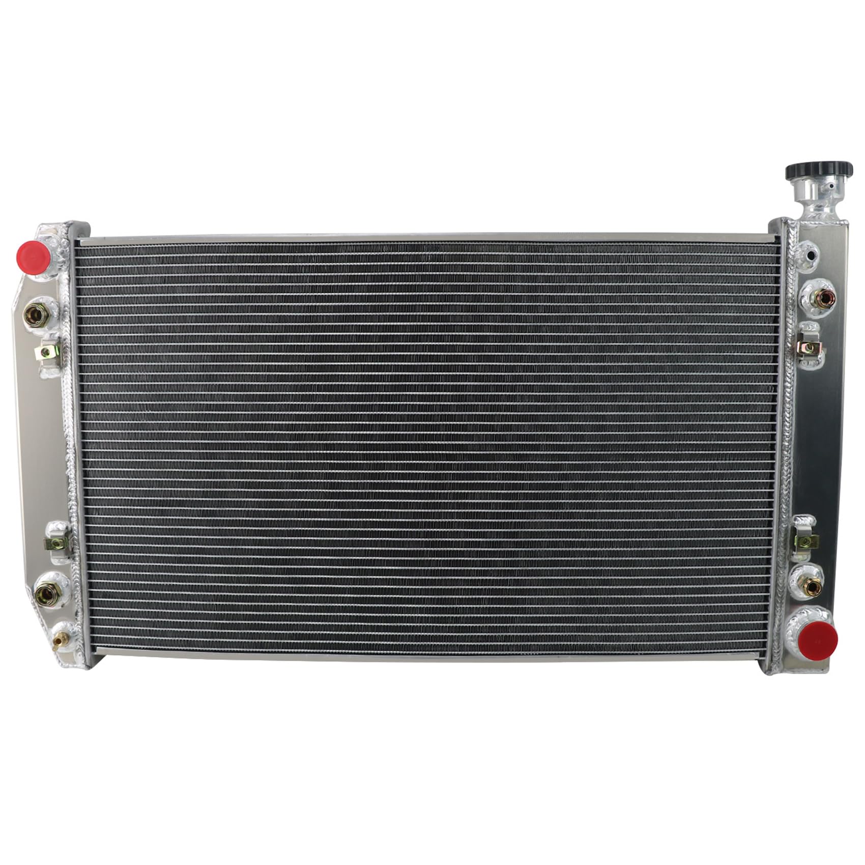 High-Performance Aluminum Radiator for 1988-1999 Chevy & GMC C/K 1500 2500 3500 Trucks - 4.3L 5.0L 5.7L V8 Engine - 3-Row Cooling System with Dual 12