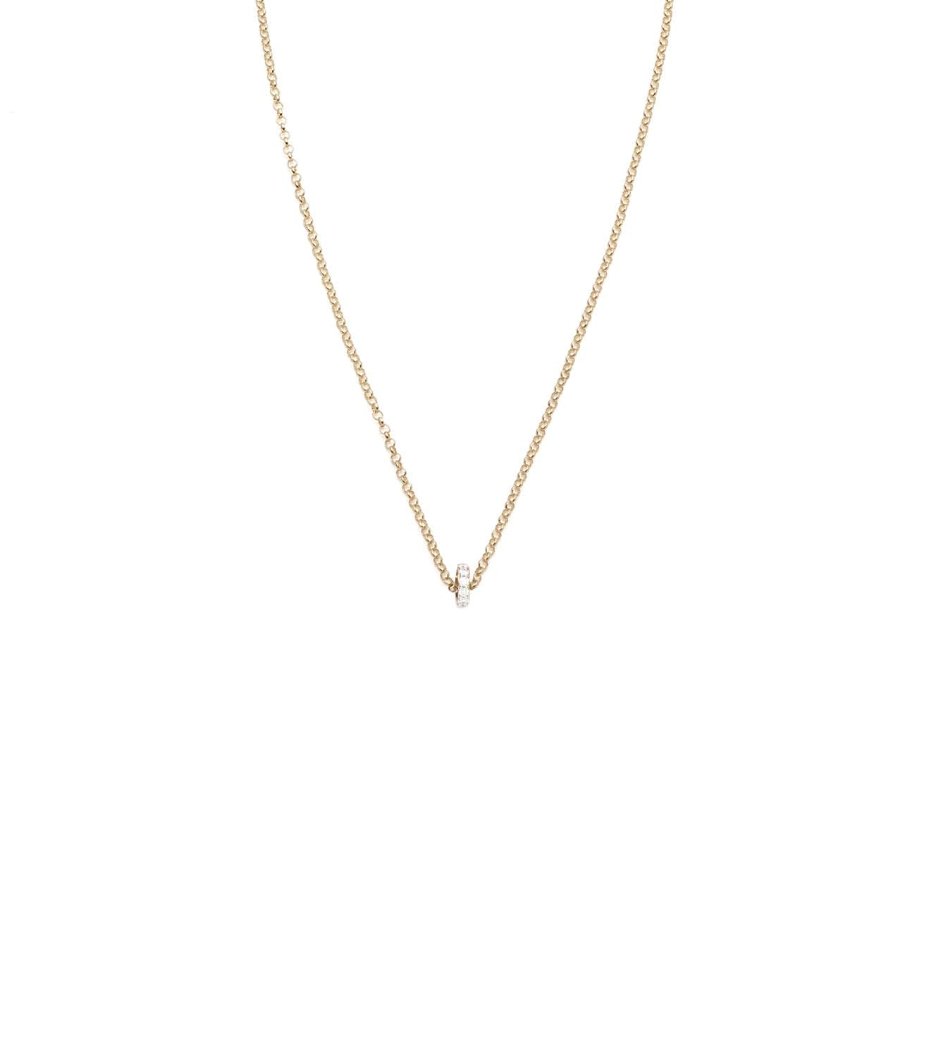 Pave Diamond Edge Heartbeat Belcher Chain Necklace - Elegant 14K Gold Fine Jewelry for Women, Perfect for Valentine's Day Gifts & Romantic Occasions