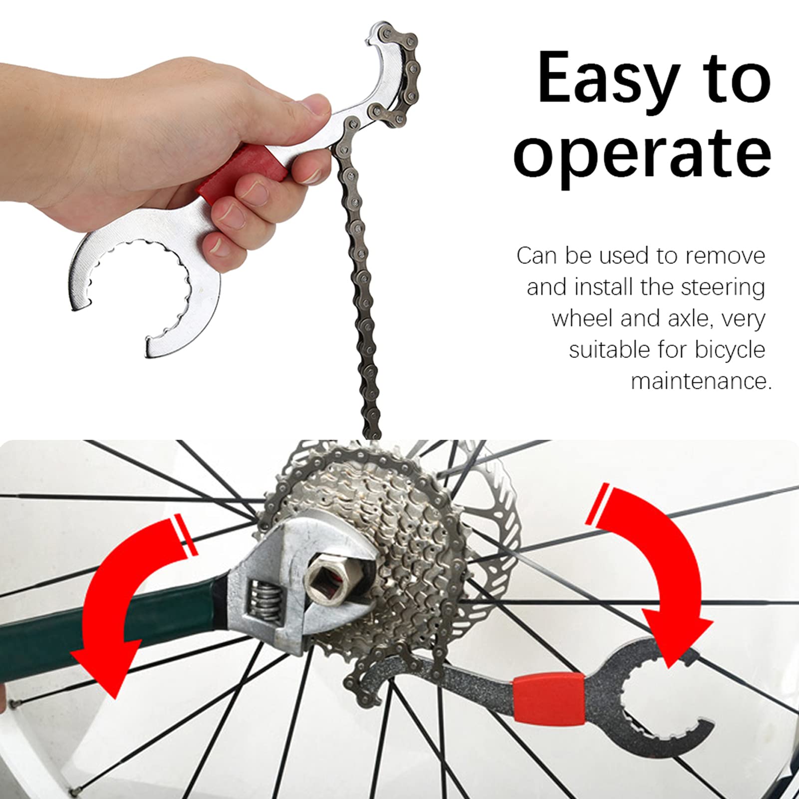 Professional Bike Crank Puller & Bottom Bracket Remover Tool Kit - Heavy Duty Bicycle Chain Cutter Wrench & Flywheel Repair Tool for Mechanics - Perfect for Mountain, Road & BMX Bike Maintenance & DIY Repairs