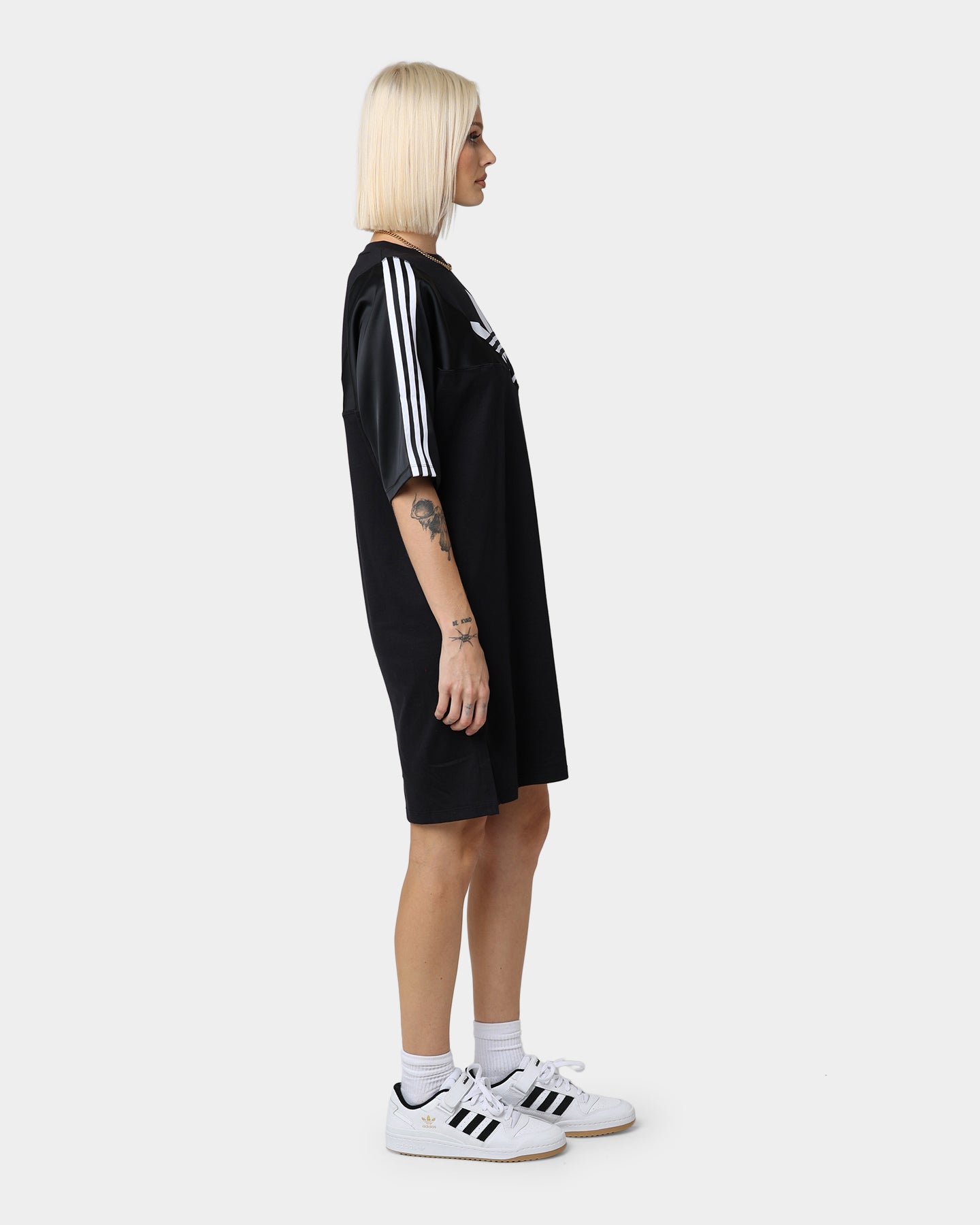 Adidas Women's T-Shirt Dress - Black | Casual Summer Dress for Women | Perfect for Gym, Running, and Everyday Wear