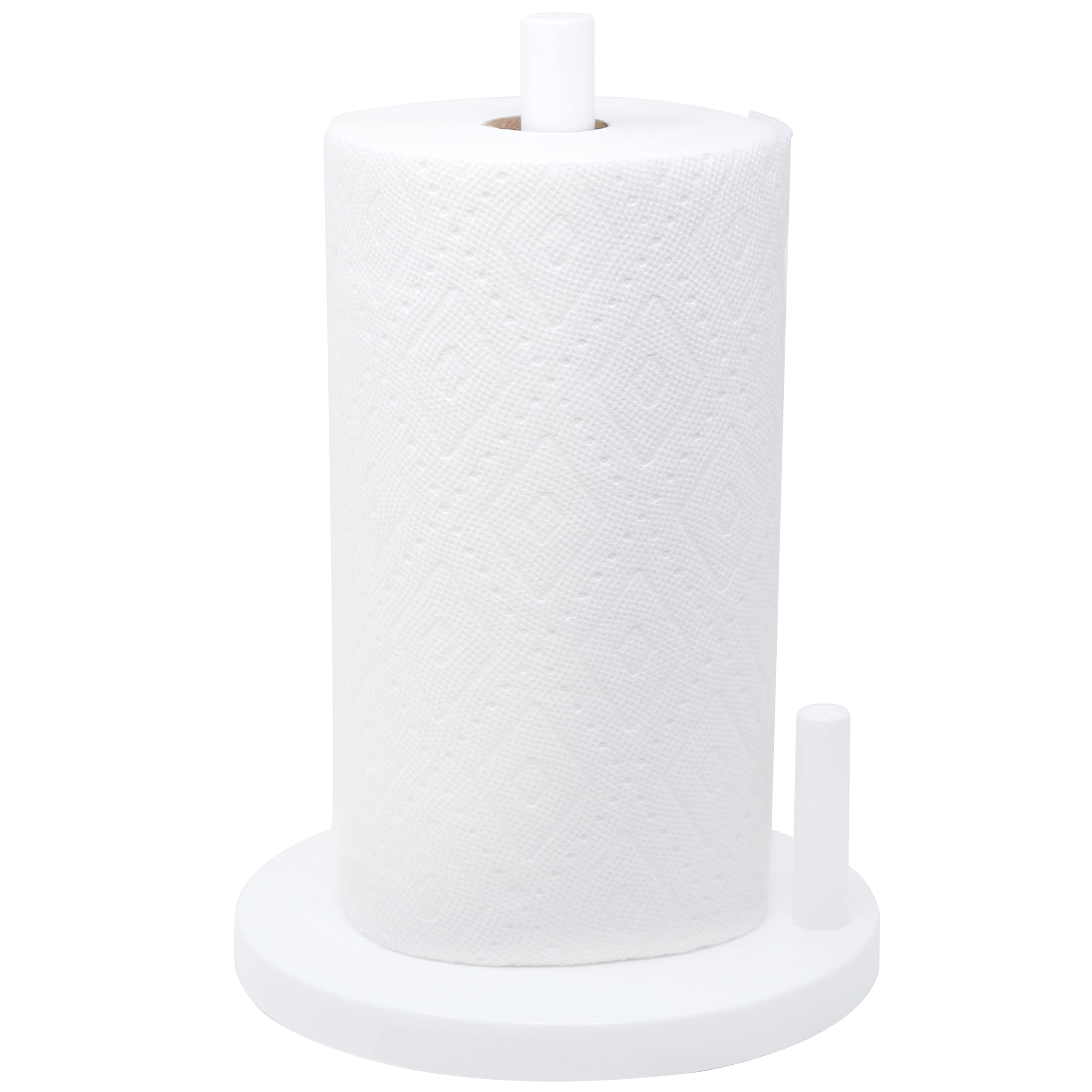 Youngever Plastic Paper Towel Holder Stand - Sturdy Upright Kitchen, Bathroom & Dining Room Organizer (Style B) - Perfect for Countertop Storage & Easy Access to Paper Towels