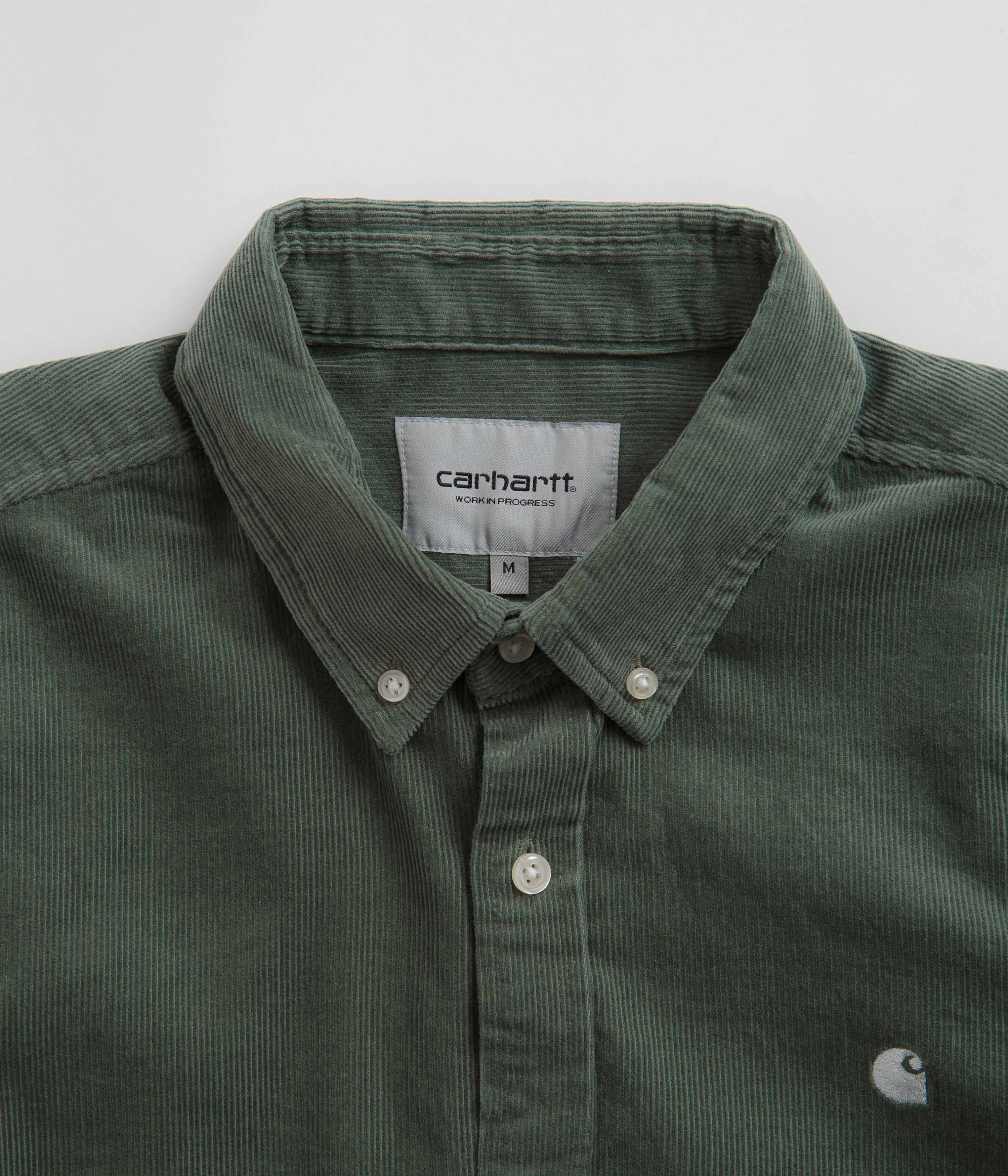 Carhartt Madison Fine Cord Shirt for Men - Durable Waxed Cotton Work Shirt - Perfect for Outdoor Work, Hiking & Casual Wear