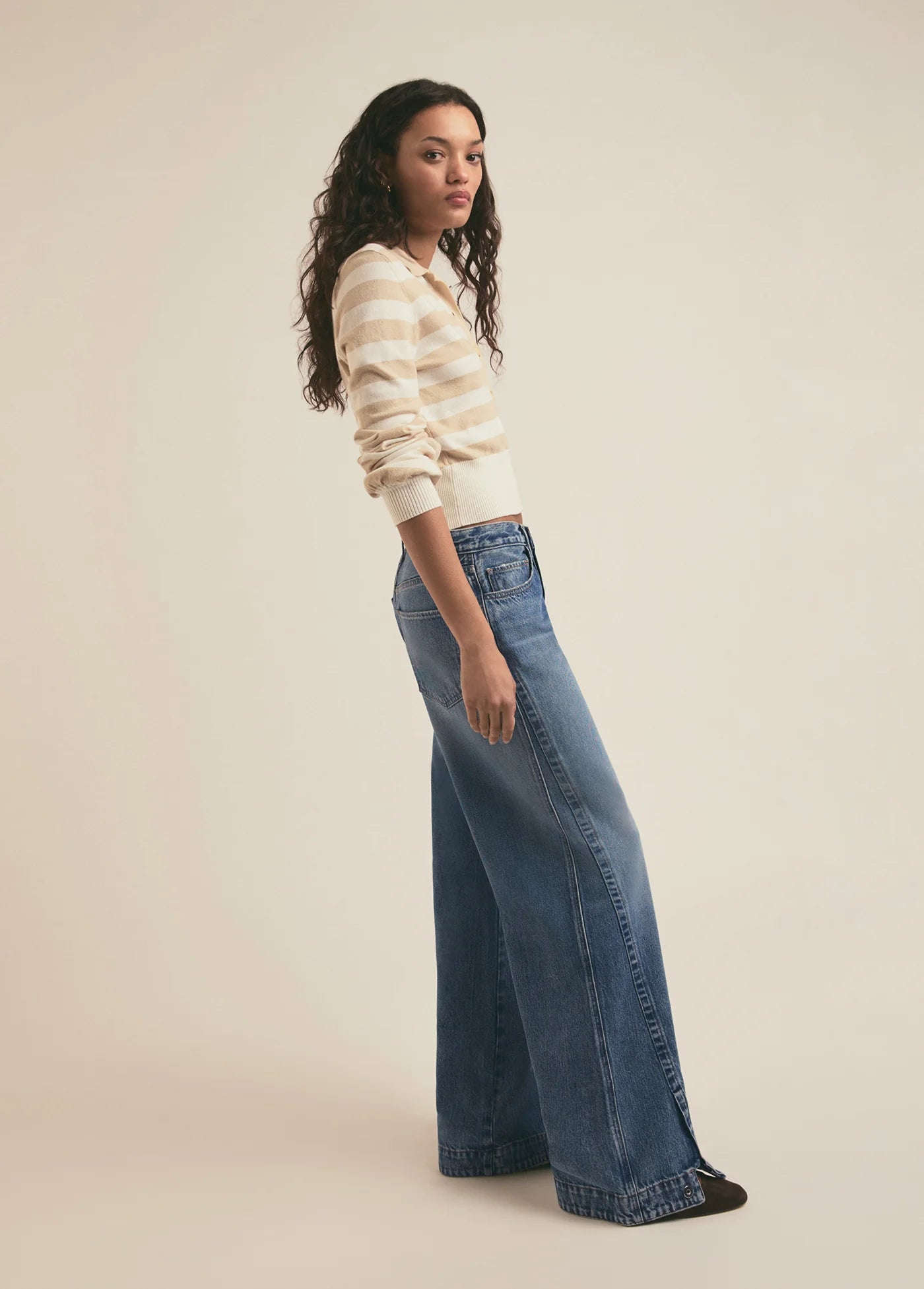 The Oliver Ultimate Baggy Wide Leg Jeans for Women - High Waist Comfort Stretch Denim Pants - Casual Chic Outfit for Everyday Wear, Work & Weekend