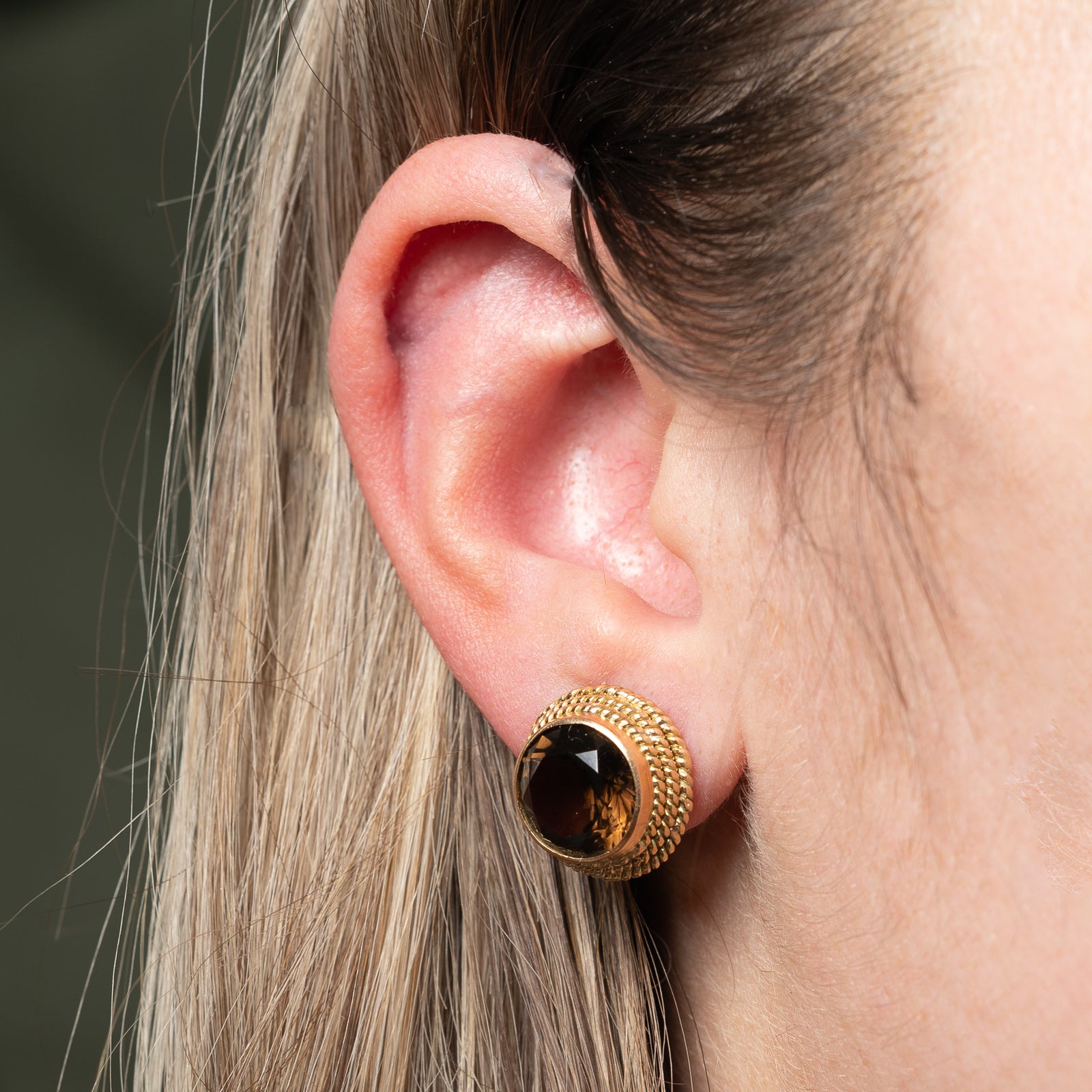 Smokey Quartz Cocktail Clip On Earrings - 7.50ctw Elegant Non-Pierced Jewelry for Women - Perfect for Weddings, Parties & Evening Events