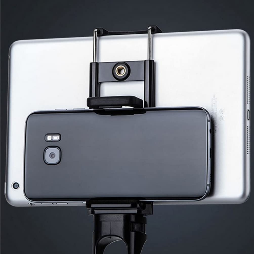 SOLUSTRE 2-Pack Universal Phone Mount Stand - Adjustable Smartphone Holder for Camera, Video Recording & Live Streaming - Compatible with iPhone, Samsung & All Mobile Devices - Perfect for Vlogging, TikTok & Zoom Meetings