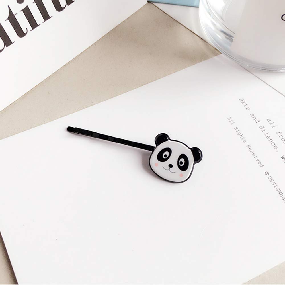 8Pcs Cute Panda Bear Hair Clips for Women & Girls - Cartoon Animal Barrettes Hairpins for Kids - Perfect for School, Parties & Daily Hair Styling