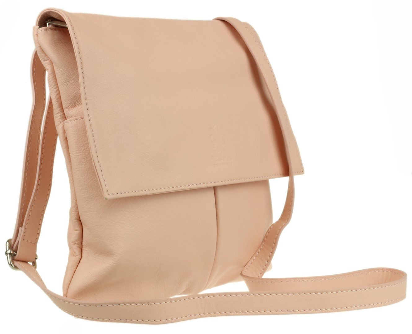 Stylish Italian Genuine Leather Crossbody Bag for Women - Double Pocket Messenger Shoulder Purse - Perfect for Work, Travel & Everyday Use
