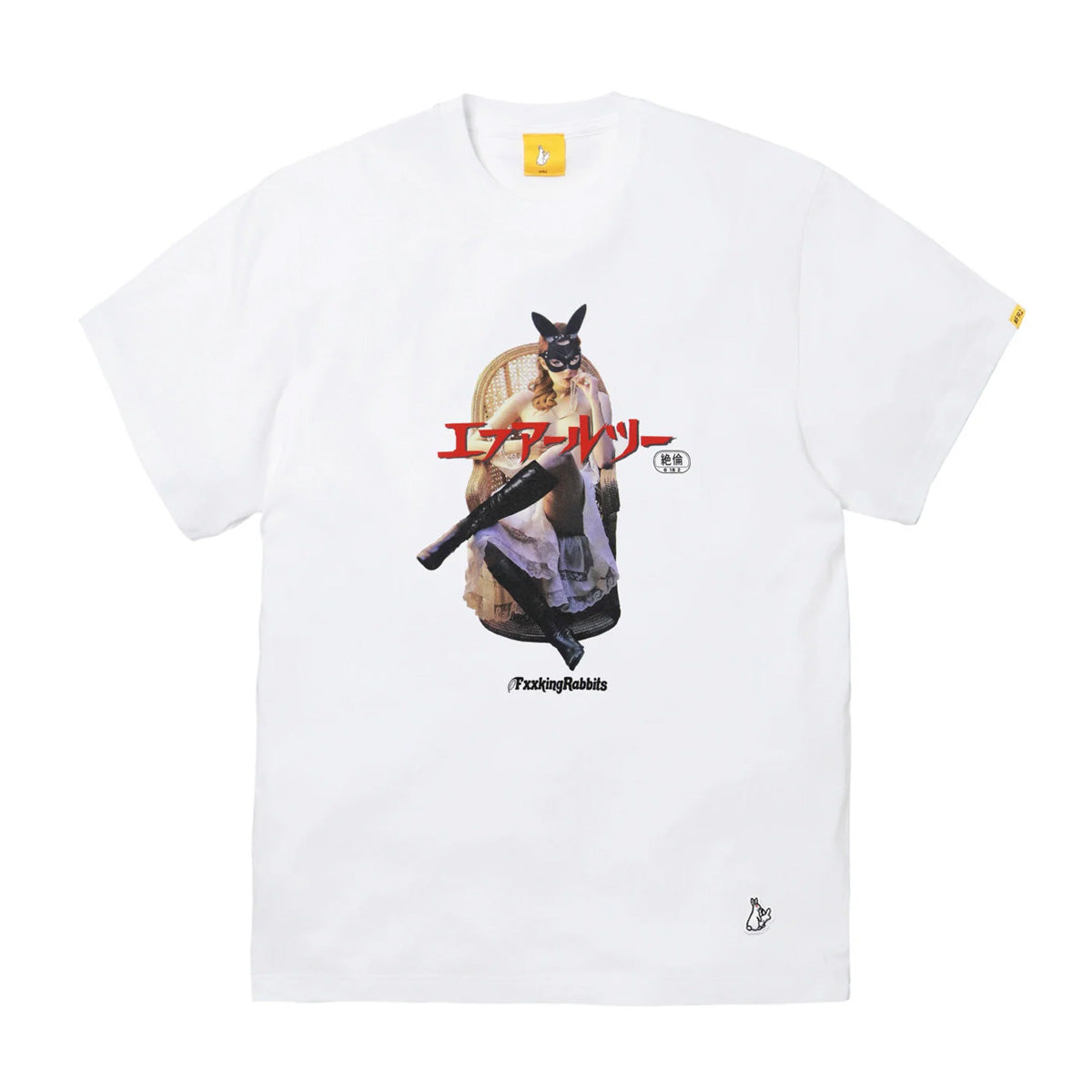 Cute Bunny Girl Graphic T-Shirt for Women - Soft Cotton White Tee - Perfect for Casual Wear, Cosplay & Anime Outfits