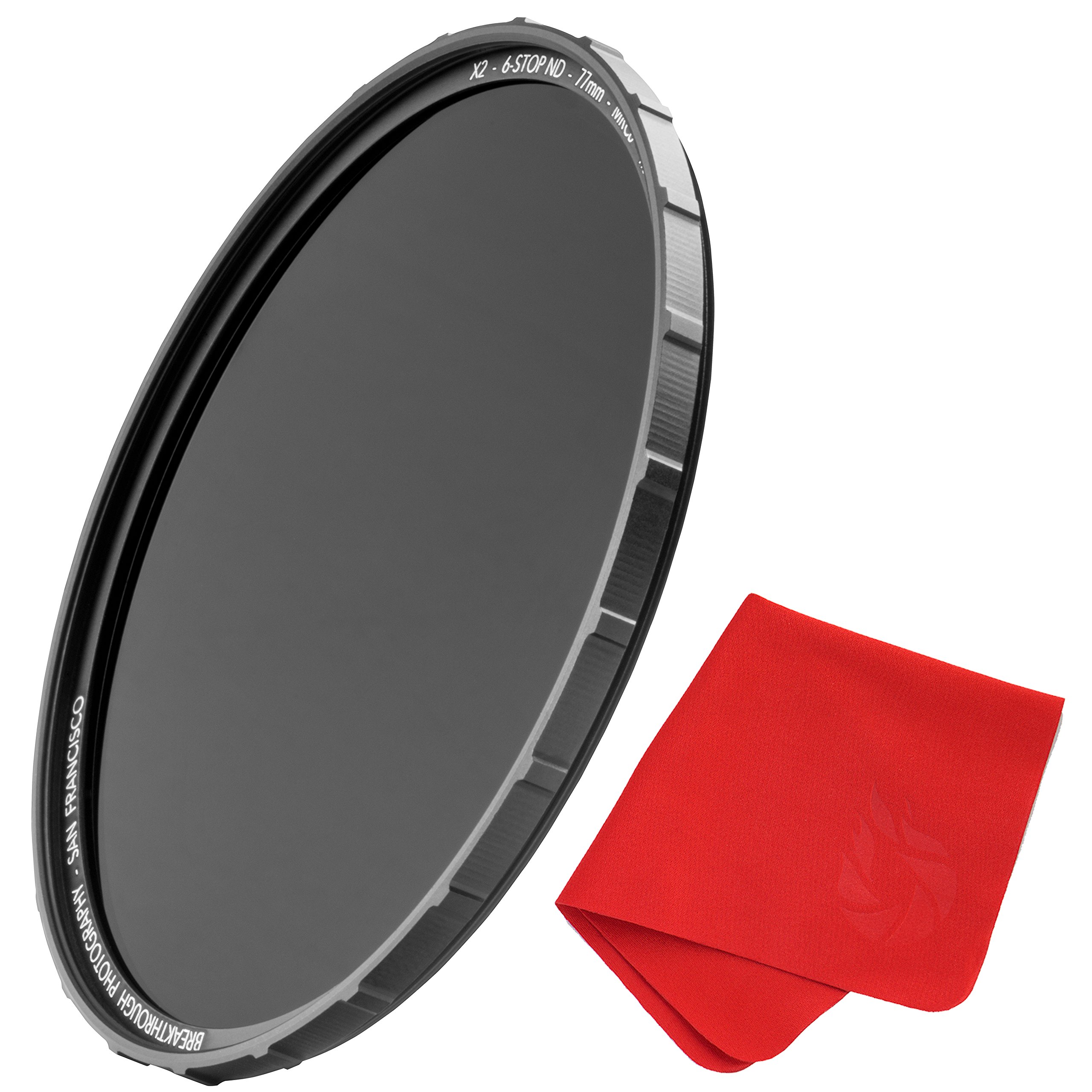 Breakthrough Photography 77mm X2 3-Stop Fixed ND Filter - Professional Neutral Density Camera Lens Filter with MRC8, H-K9L Glass & Nanotec Coating - Ultra-Slim Weather-Sealed Design for Landscape, Portrait & Long Exposure Photography