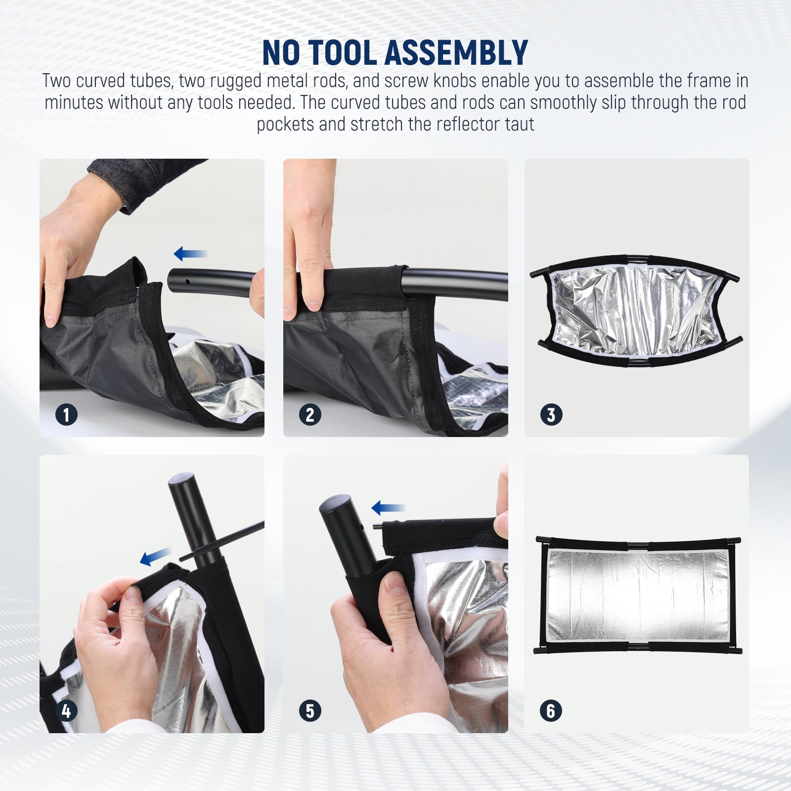 NEEWER RF 04 75x40cm Clamshell Light Reflector Diffuser for Photography & Video - Soften Harsh Lighting for Portraits, Product Shoots & Studio Lighting