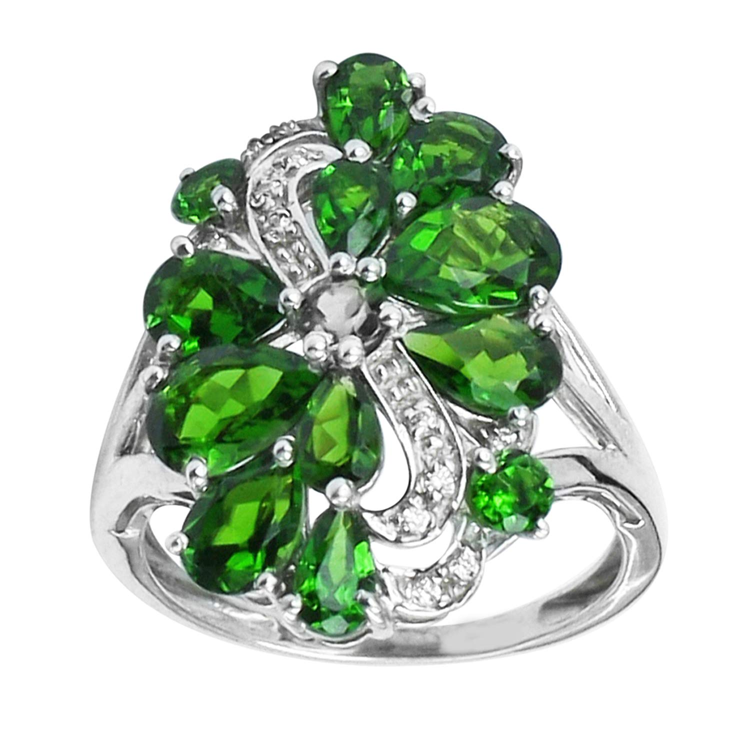 Natural Chrysoprase Gemstone 925 Sterling Silver Ring for Women | Untreated Carillon Stone | Elegant Birthday Gift & Everyday Jewelry for Work & Special Occasions