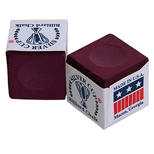 Premium Silver Cup Billiard Chalk - 144 Pieces (One Gross) in Wine Color - Perfect for Pool Tables, Bars, and Professional Tournament Play