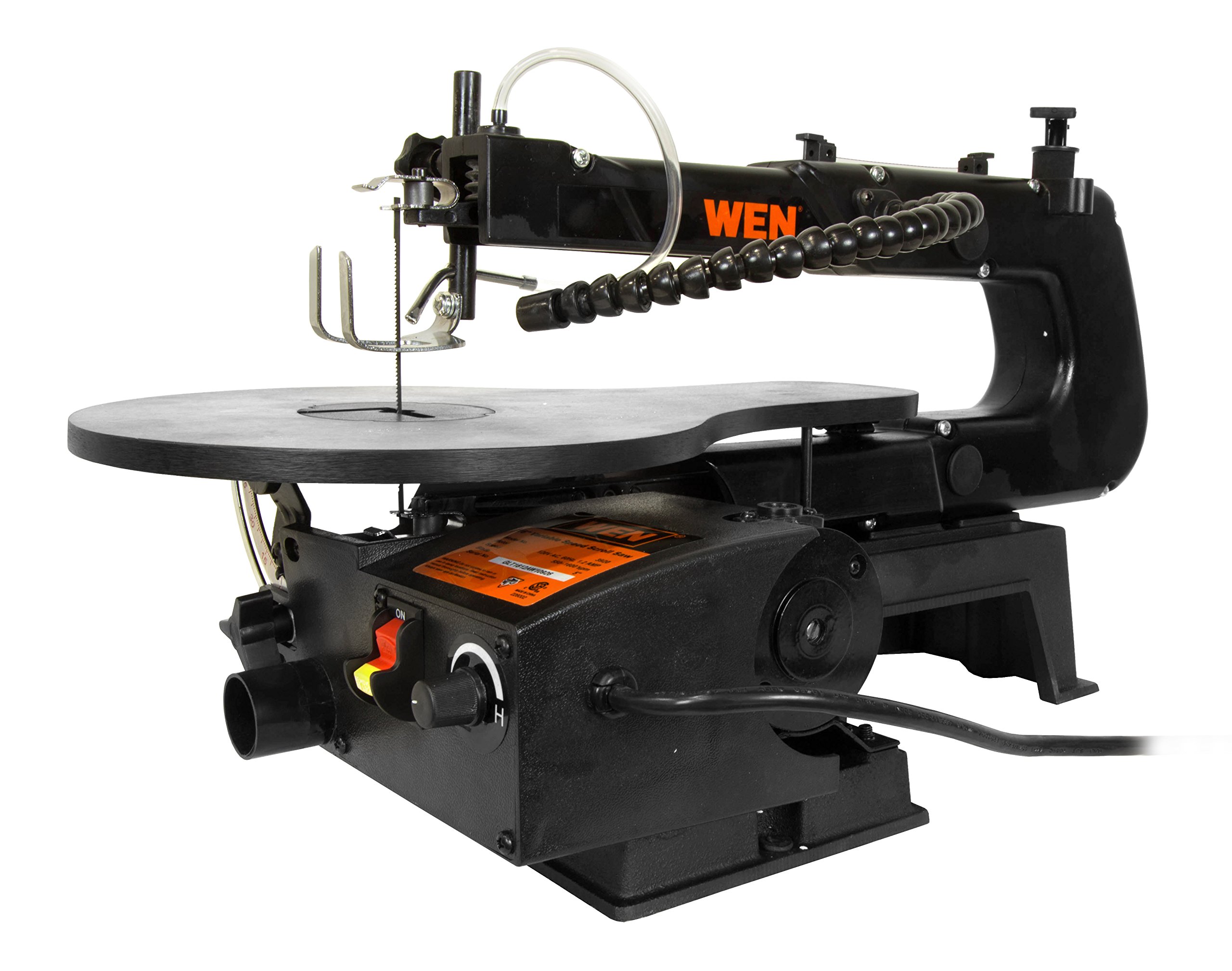 WEN 16-Inch Variable Speed Scroll Saw with Belt Disc Sander Combo - Perfect for Woodworking, DIY Projects & Crafting