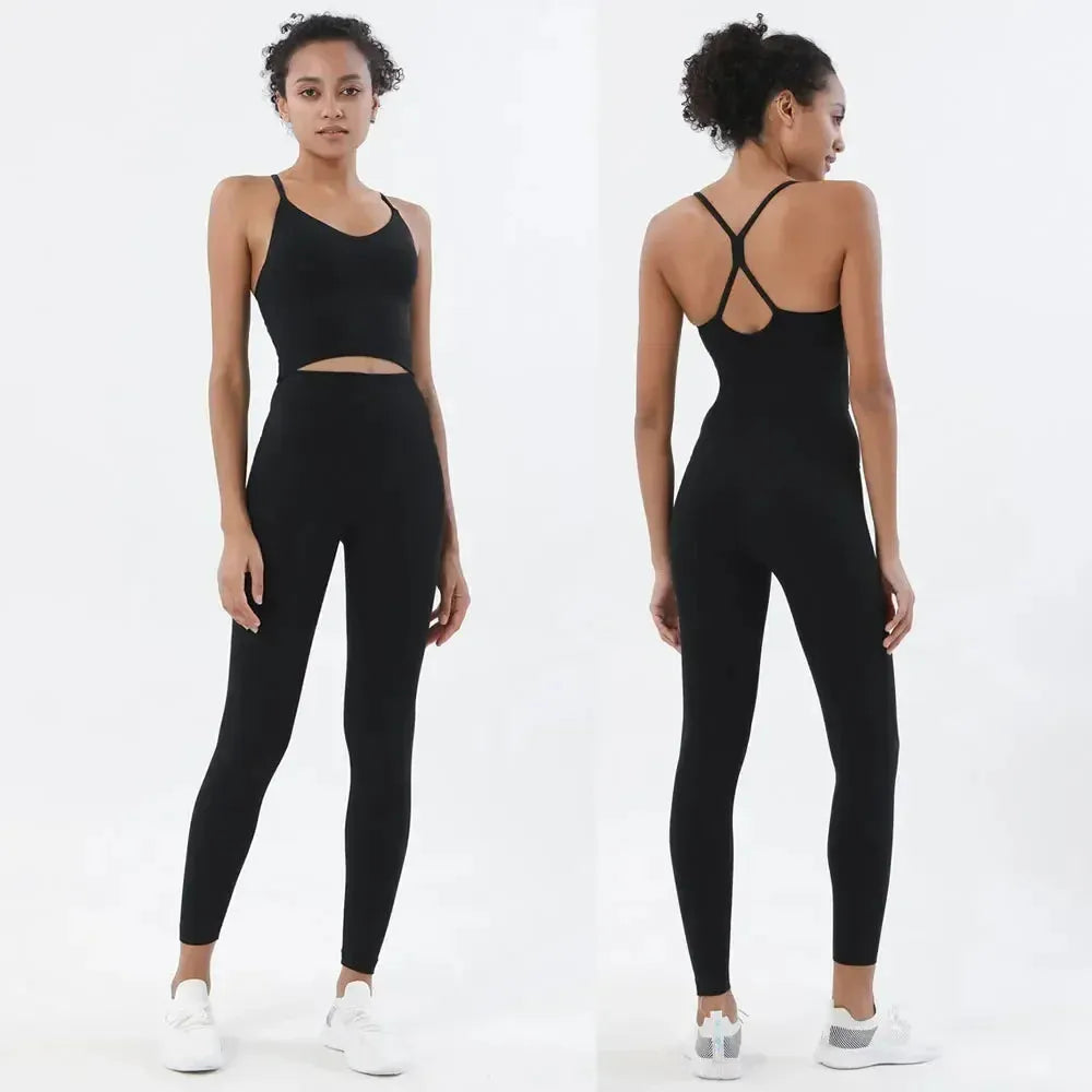 Women's Sports Bra and Leggings Set - Naked Feeling Gym Workout Outfit | Breathable Yoga Fitness Clothing for Running, Pilates & Home Exercises