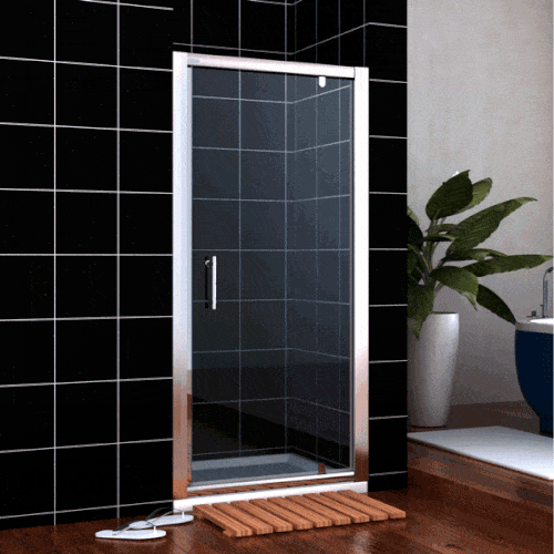 Elegant Framed Pivot Shower Screen Door - Wall to Wall Fit - Modern Bathroom Upgrade for Spa-Like Experience