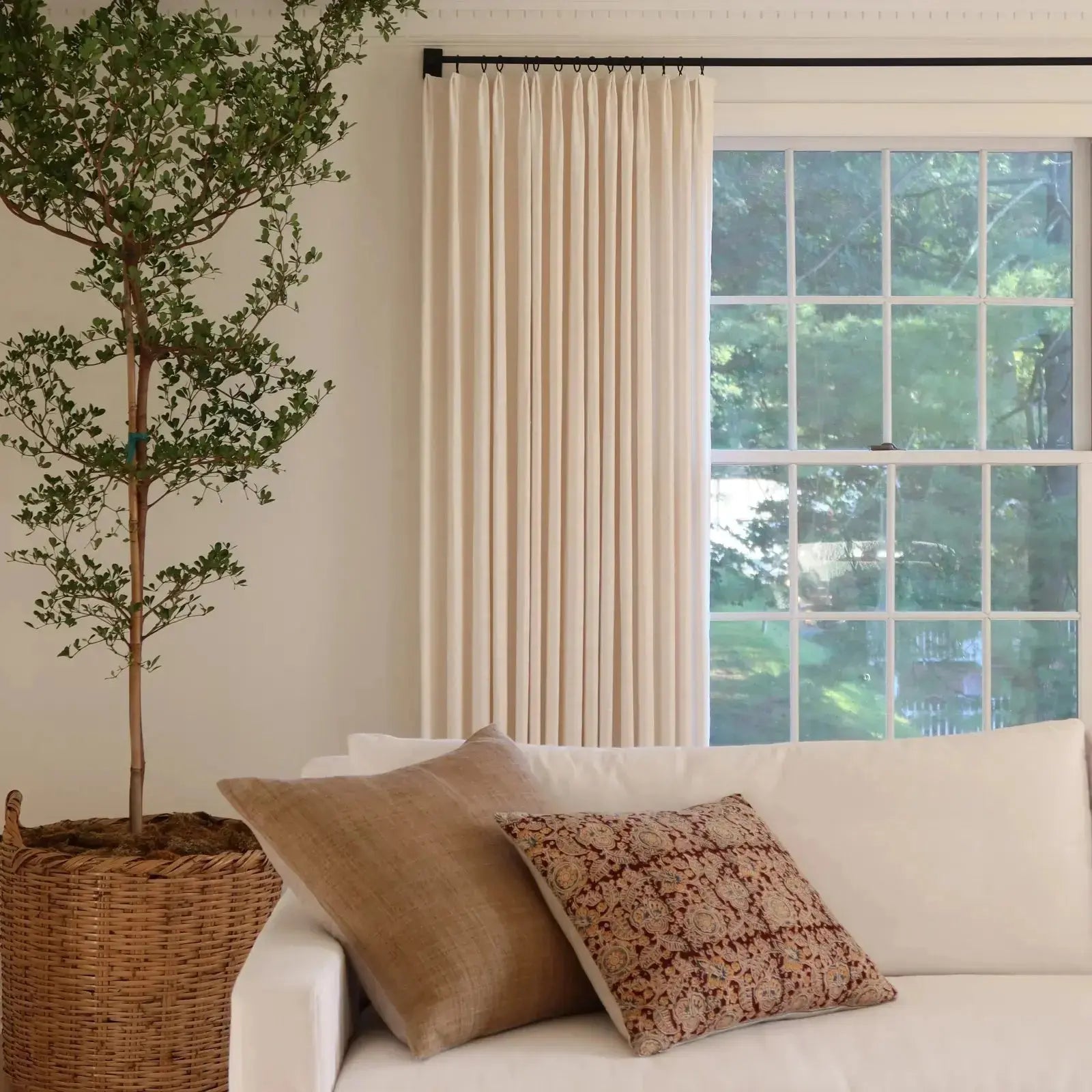 Liz Loft Extra Long Pleated Curtains - 84 Inch Length Blackout Drapes for Living Room & Bedroom | Thermal Insulated Window Treatments for Home Decor
