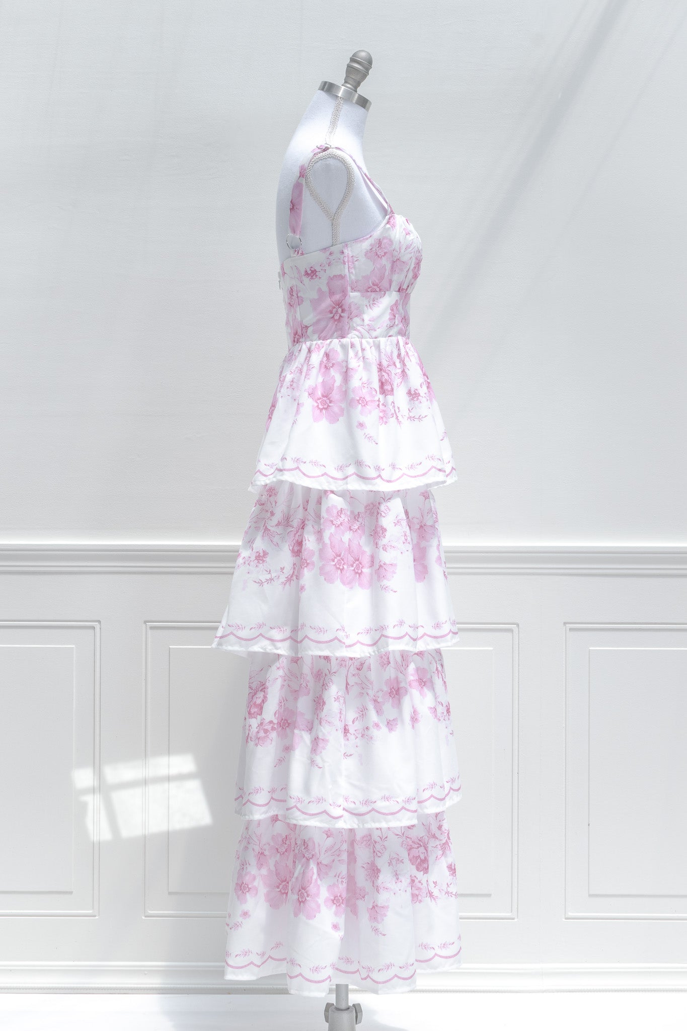 La Vie En Rose Maxi Dress - Elegant Rose Pink Flowy Long Dress for Women | Perfect for Weddings, Beach Vacations & Summer Parties