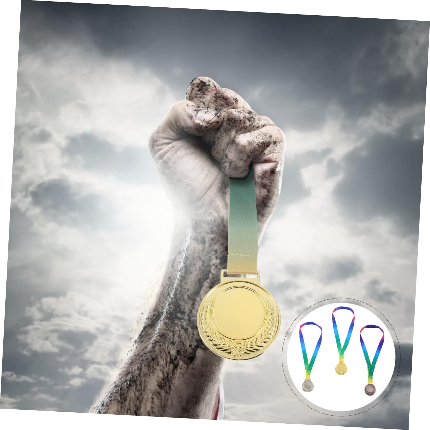 Outanaya 3-Piece Sports Medal Set - Gold Silver Bronze Award Medals for Kids - Durable Metal Children's Sports Toys - Perfect for Track & Field, Soccer, and School Competitions