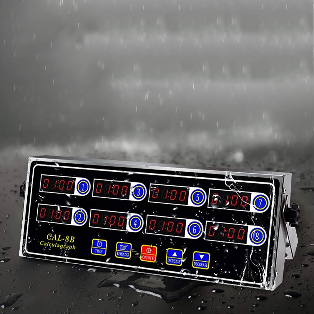8 Channel Digital Kitchen Timer with Loud Alarm - Stainless Steel Cooking Timer for Baking, Grilling, Frying & Meal Prep - Perfect for Burgers, Pizza, Eggs & More