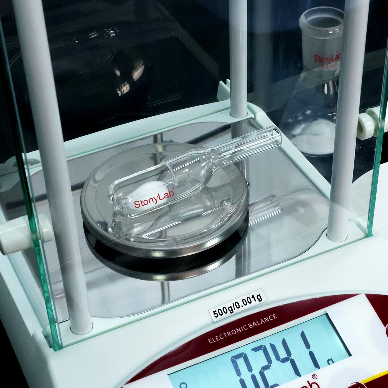 Stonylab Borosilicate Glass Weighing Funnel with Pouring Neck - Premium Lab Funnel for Precise Sample Transfer & Chemical Measurement | Ideal for Laboratory Research, Chemistry Experiments & Scientific Applications