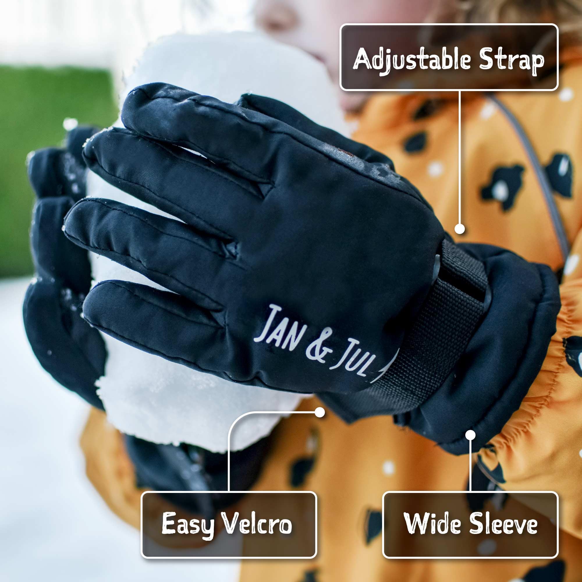 JAN & JUL Kids Waterproof Winter Gloves for Outdoor Play