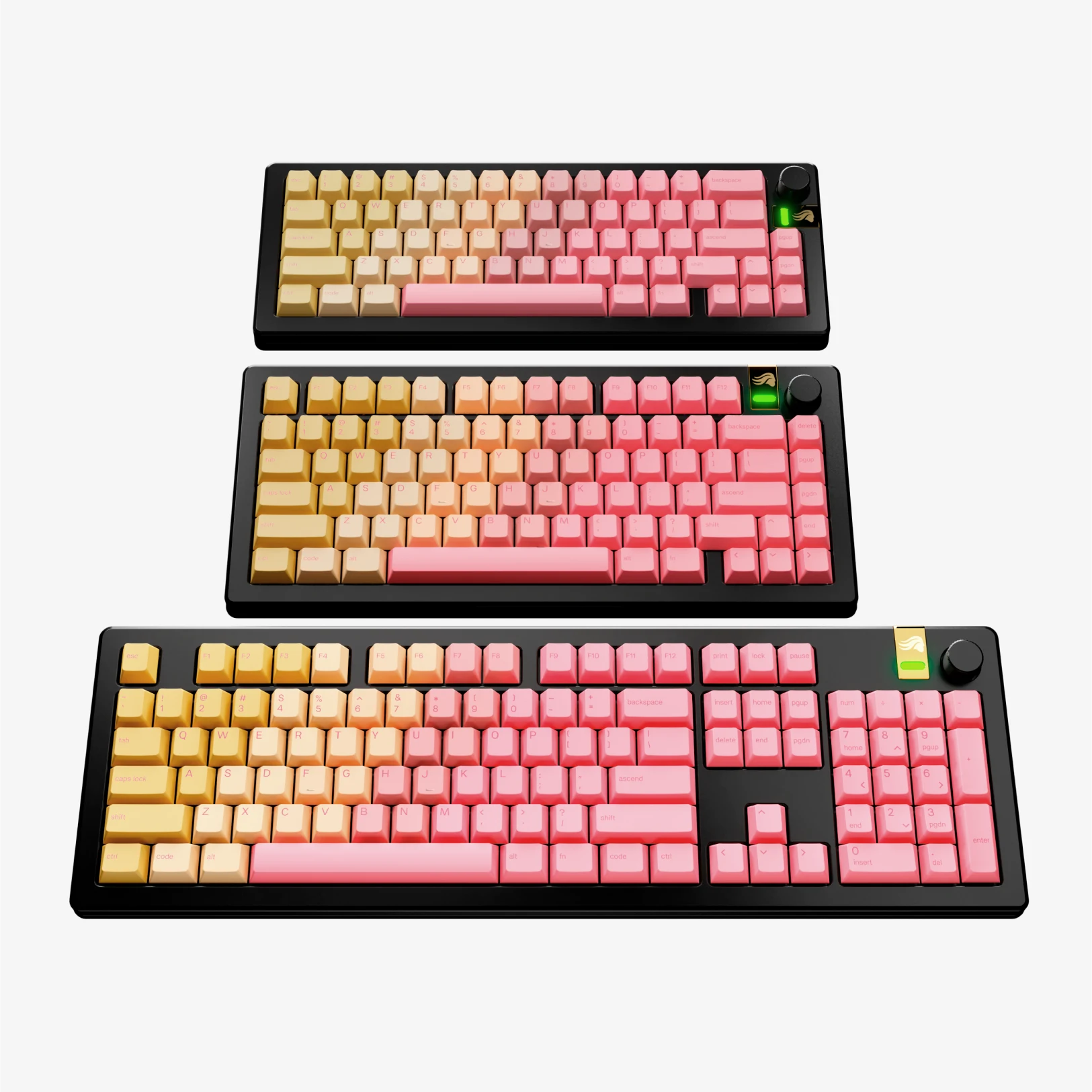 GPBT Grapefruit V2 Keycaps - 137 Keys PBT Double Shot Shine Through Keycap Set for Mechanical Keyboards (Cherry MX, Gateron, Kailh) - Perfect for Gaming, Typing & Custom Keyboard Builds