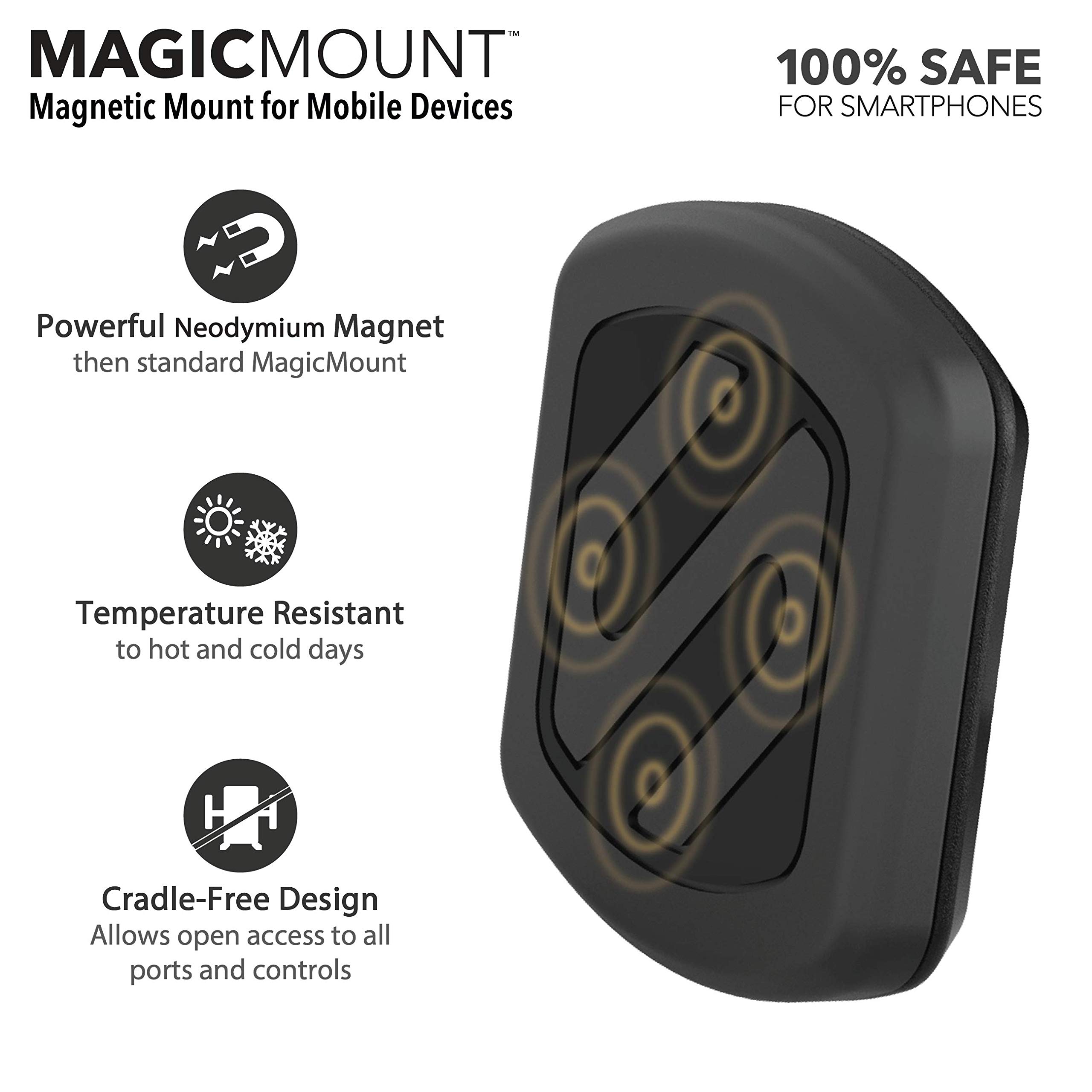 Scosche MAGWSM-10PKFLT 10-Pack Magnetic Car Phone Mount - 360° Adjustable Dashboard & Windshield Universal Holder for iPhone, Samsung & Smartphones | Strong Suction Cup for Safe Driving & Hands-Free Navigation