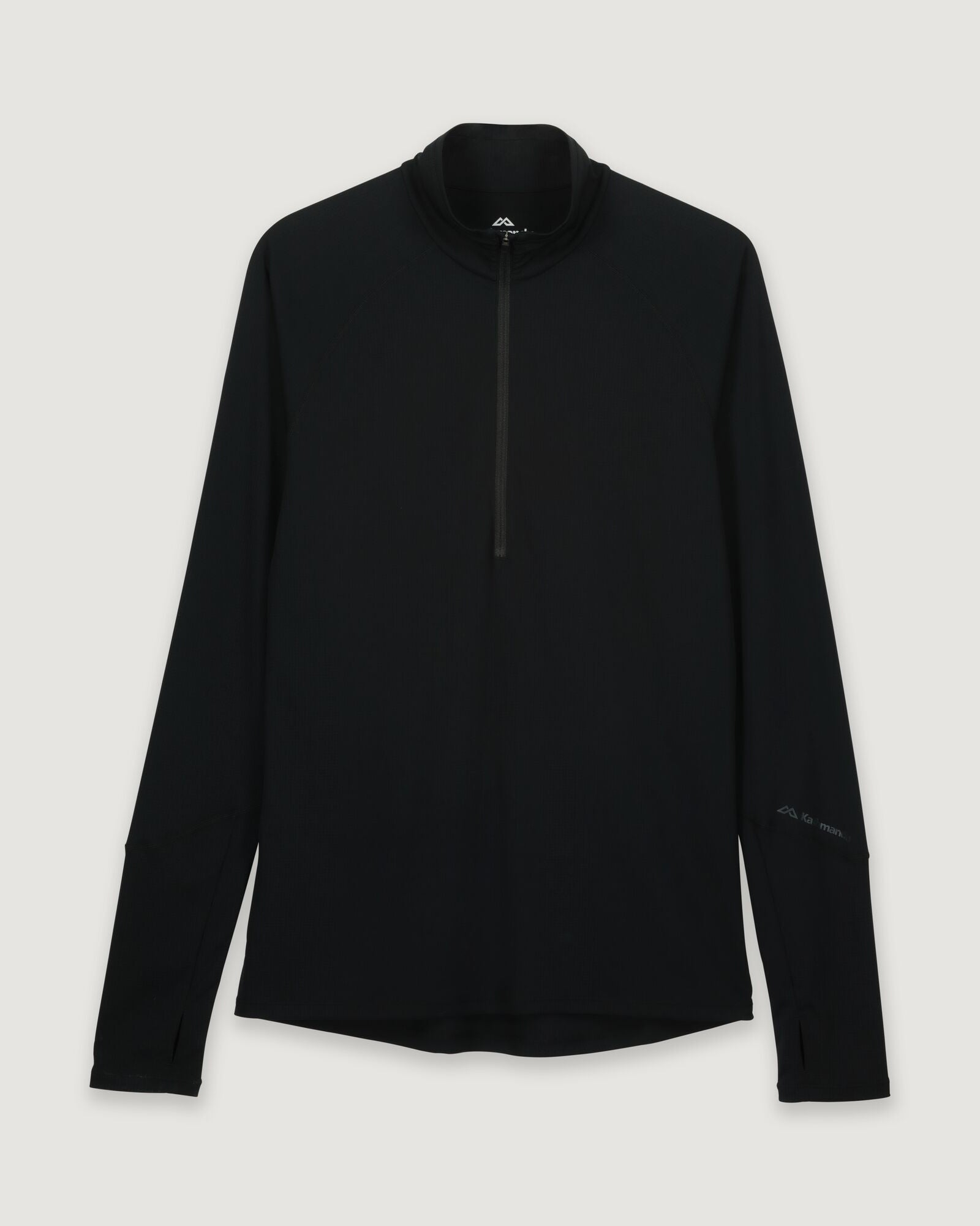 KMDAction Men's Long Sleeve Quarter Zip Pullover Shirt - Black - Perfect for Outdoor Hiking, Golf & Casual Wear