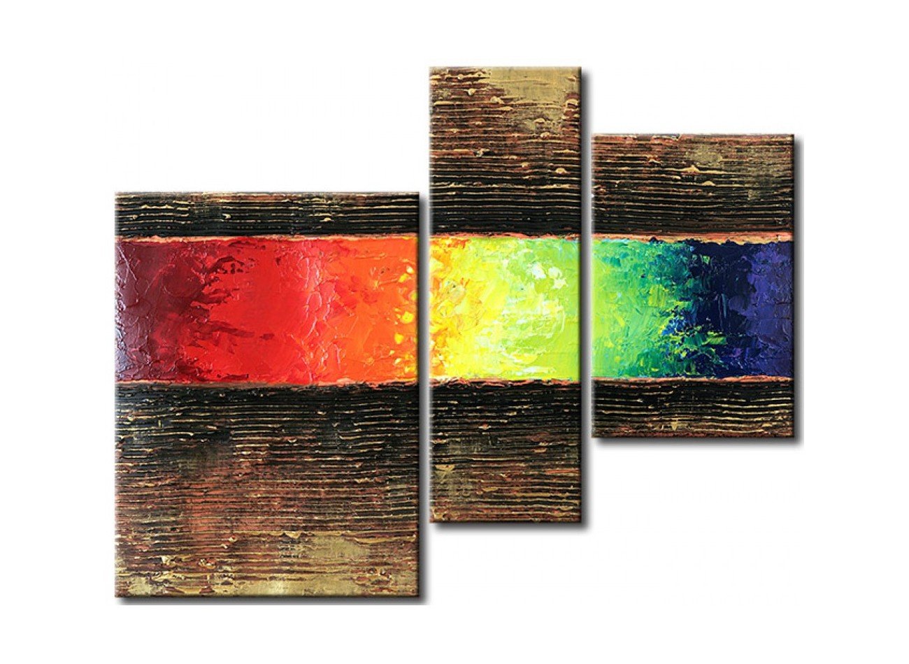 Hand Painted 3-Piece Abstract Acrylic Canvas Wall Art Set - Modern Dining Room Decor for Home & Office | Perfect for Living Room, Bedroom, and Restaurant Wall Decor