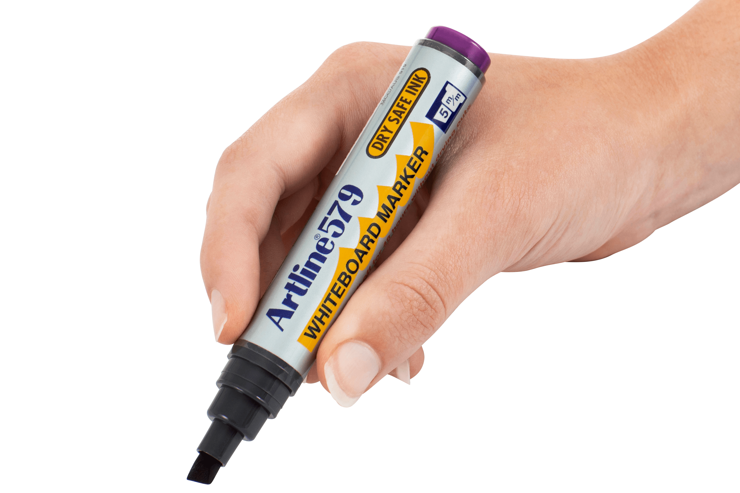 Artline 579 Whiteboard Markers - 5mm Chisel Tip, Purple (Pack of 12) - Ideal for Office, Classroom & Home Whiteboard Presentations