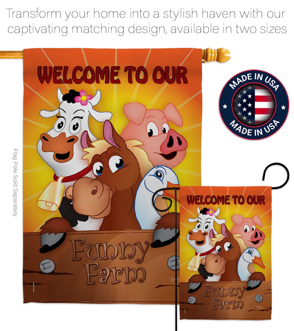 Funny Farm Nature House Flag 28x40