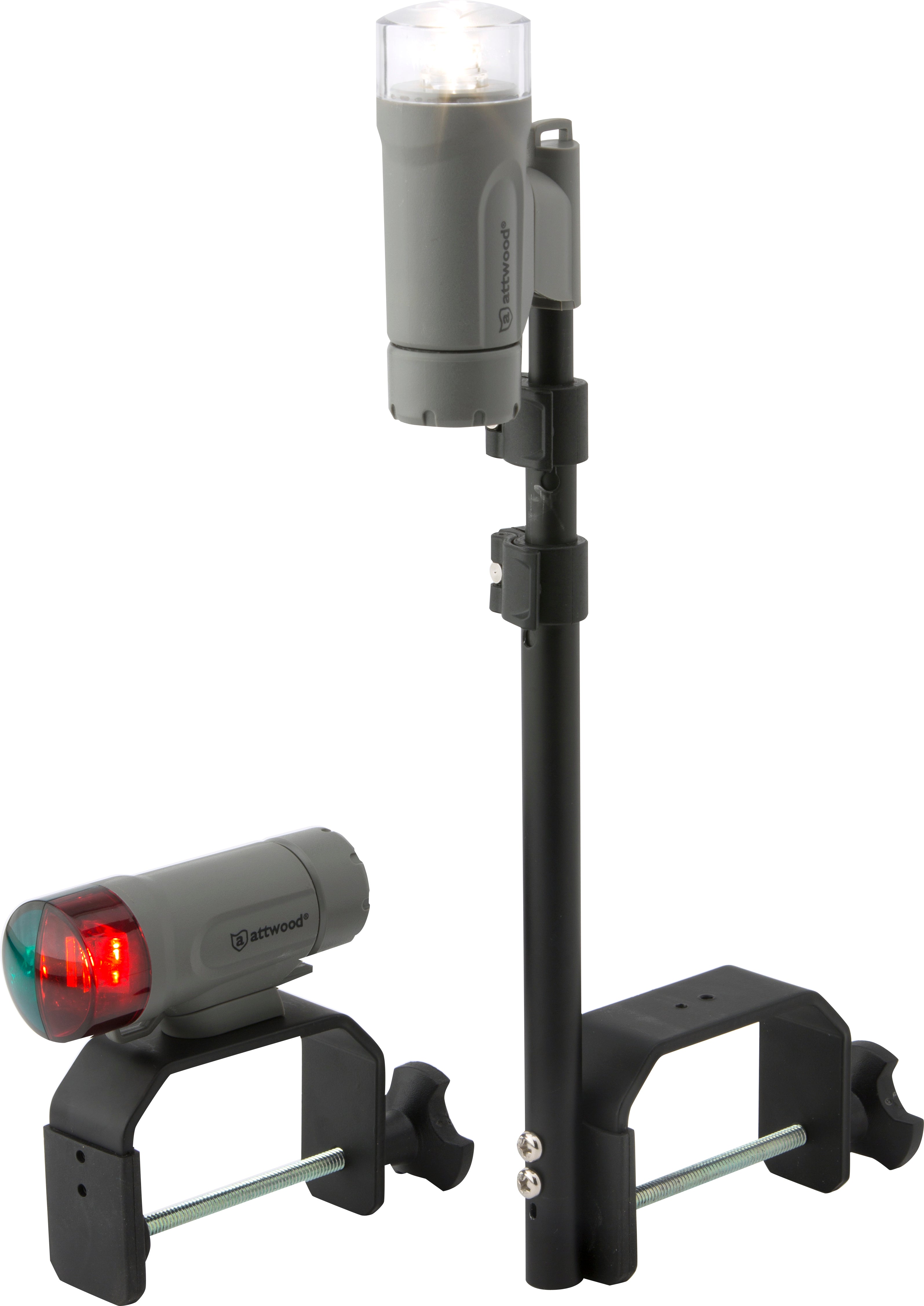 14190 7 Clamp-On Portable LED Light Kit - Marine Gray - Perfect for Workshops, Garages, and Marine Applications