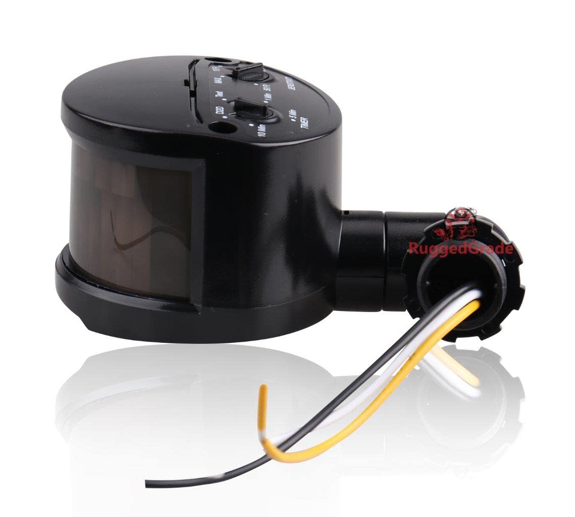 RuggedGrade 50W LED Flood Light with Motion Sensor for Outdoor Security