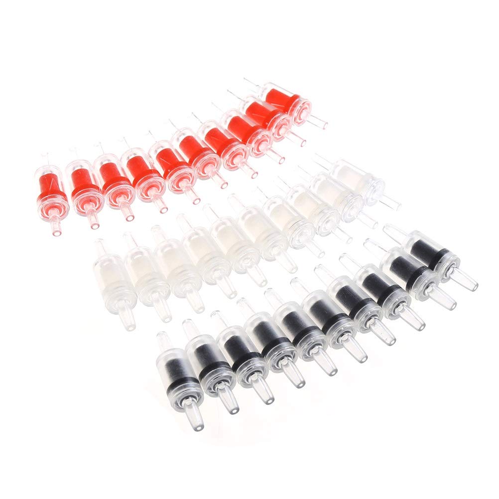 10pcs One-Way Check Valves for Aquarium Air Pump - Non-Return Valve for Fish Tank, Air Compressor & Power Tools (Black) - Prevent Backflow in Water Systems, Hydroponics & Industrial Applications