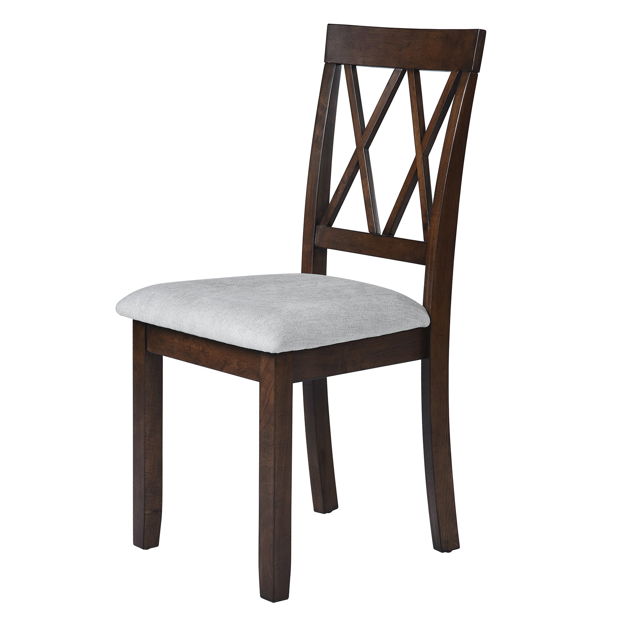 Set of 2 Upholstered Fabric Dining Chairs with Solid Wood Legs & Padded Seats - Modern Accent Chairs for Kitchen, Dining Room & Breakfast Nook - Comfortable Stylish Seating for Home Decor