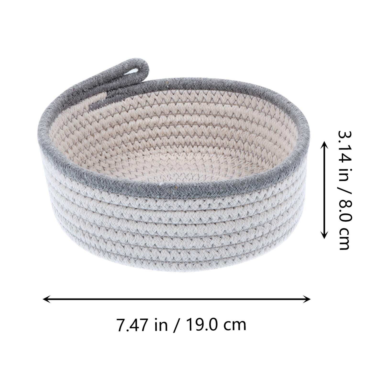 Cabilock 2-Pack Cotton Woven Storage Baskets - Collapsible Oval Laundry Hamper & Decorative Catchall for Home Organization | Perfect for Baby Clothes, Desk Accessories & Bathroom Sundries