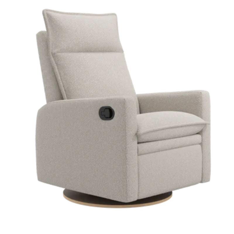Arya Reclining Glider Chair - Modern Nursery Gliding Rocker with Smooth Motion for Breastfeeding & Relaxing - Perfect for Baby Nurseries, Living Rooms & Bedrooms