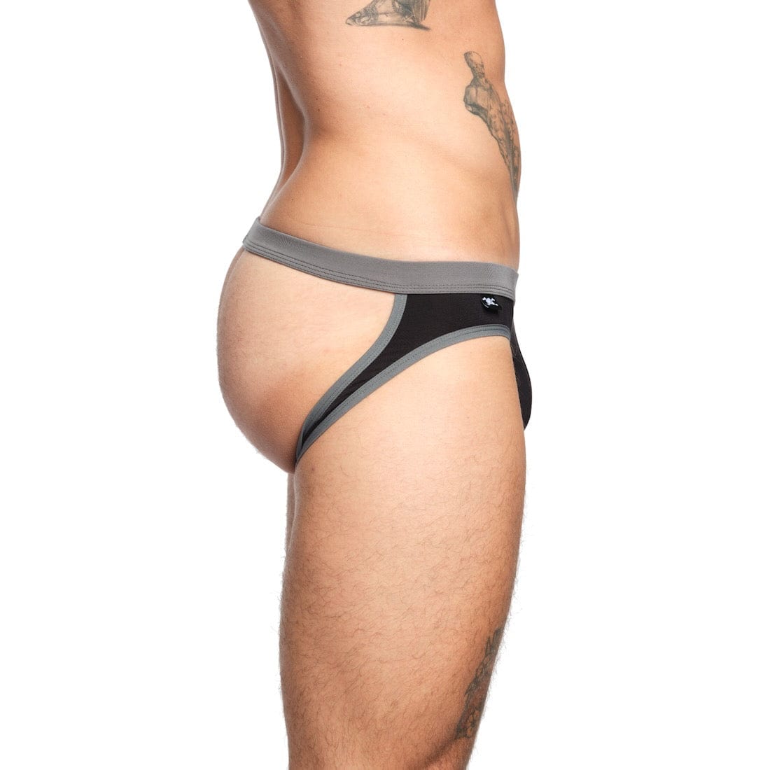 Just The Bones Cloud Y Jock Black - Comfortable Men's Athletic Underwear for Running, Gym & Workout | Breathable & Supportive Design