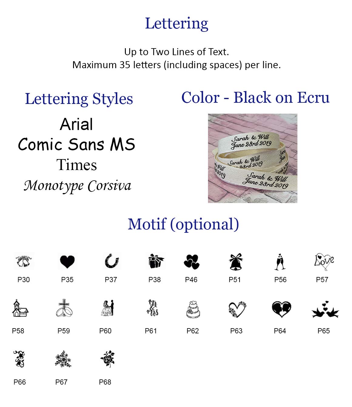 Custom Printed Cotton Ribbon - Personalized with Your Text for Wedding Favors, Gift Wrapping & Crafts (100 Yards Bulk Roll) - Perfect for DIY Projects, Party Decorations & Special Occasions
