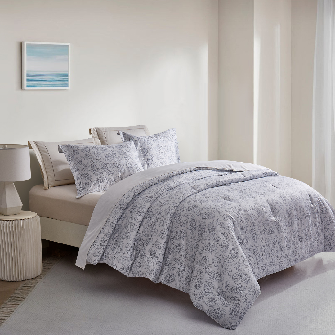 400 Thread Count Printed Cotton Sheet Set - Soft & Breathable Bedding for a Comfortable Sleep - Perfect for Master Bedroom, Guest Room & Dorm