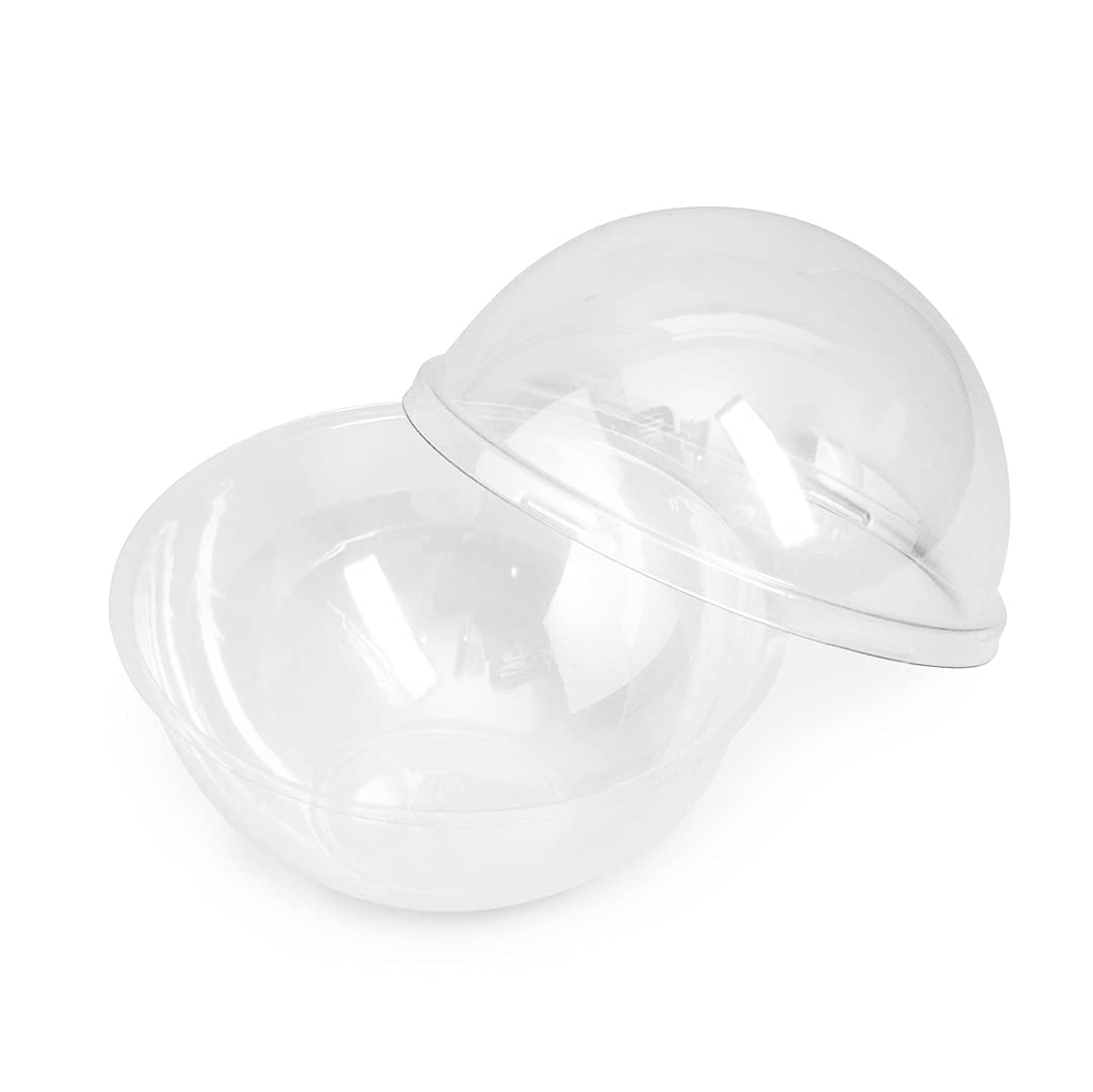 Restaurantware Thermo Tek 12oz Clear Plastic Salad Bowls with Airtight Dome Lids - 50 Pack Disposable Food Containers for Fresh Salads, Meals & Takeout | Perfect for Restaurants, Catering & Meal Prep